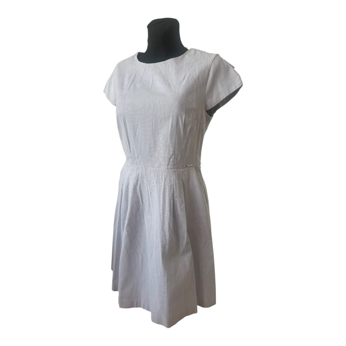 Orsay Kleid Gr. 42 Neu Etikett Blau Weiß Gestreift Baumwolle Sommer Gürtel