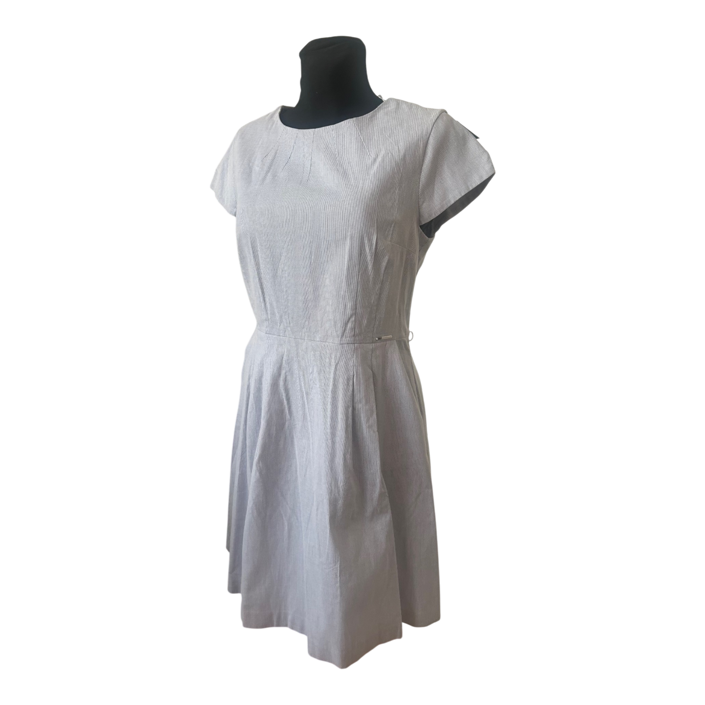 Orsay Kleid Gr. 42 Neu Etikett Blau Weiß Gestreift Baumwolle Sommer Gürtel