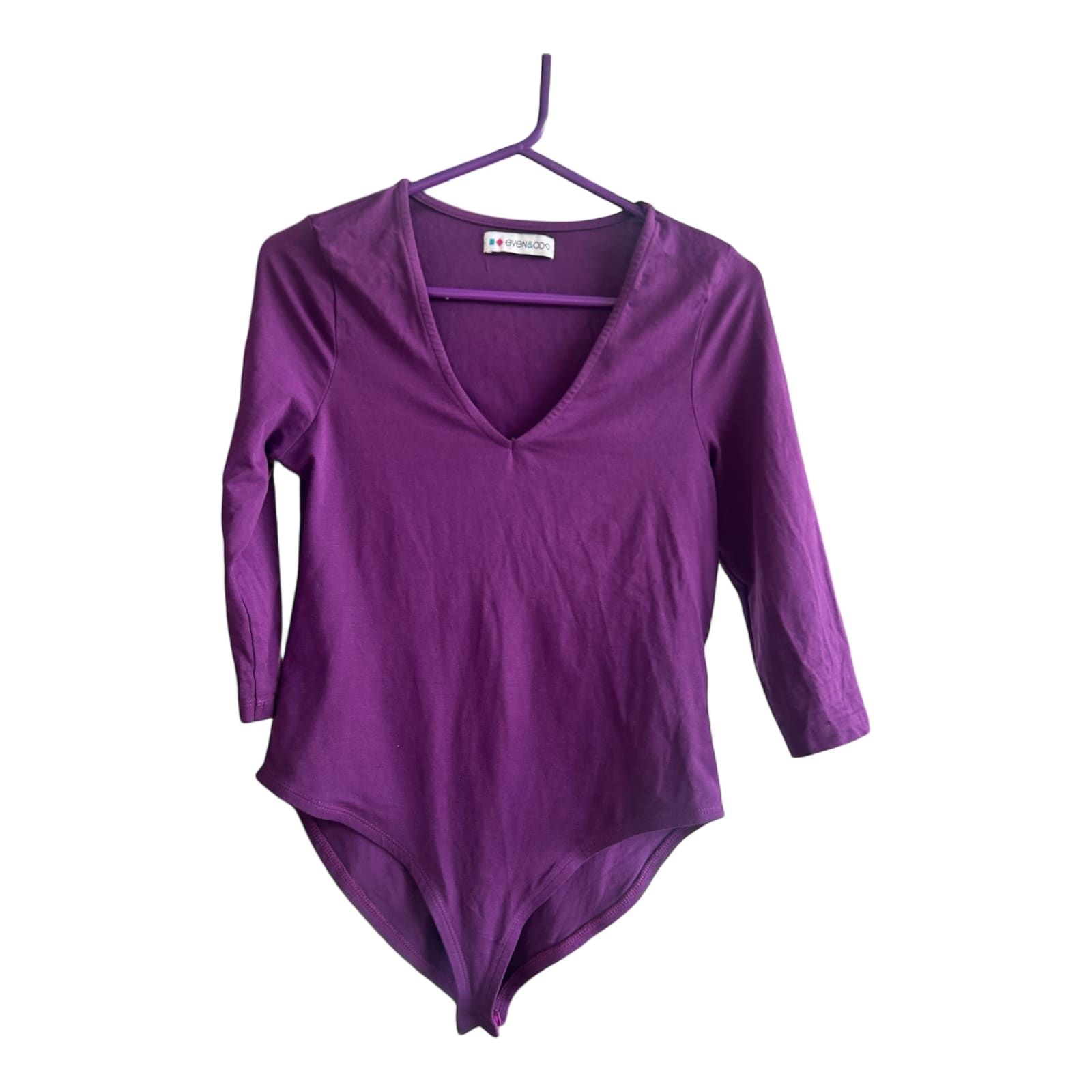 Even&ODD Body Lila Gr M Damen Baumwolle Elasthan V-Ausschnitt 3/4 Arm 68cm