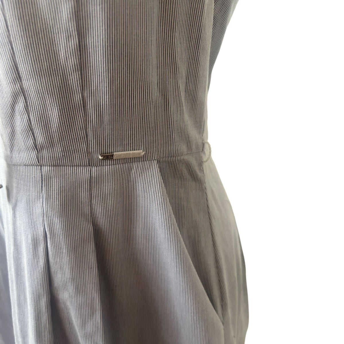 Orsay Kleid Gr. 42 Neu Etikett Blau Weiß Gestreift Baumwolle Sommer Gürtel