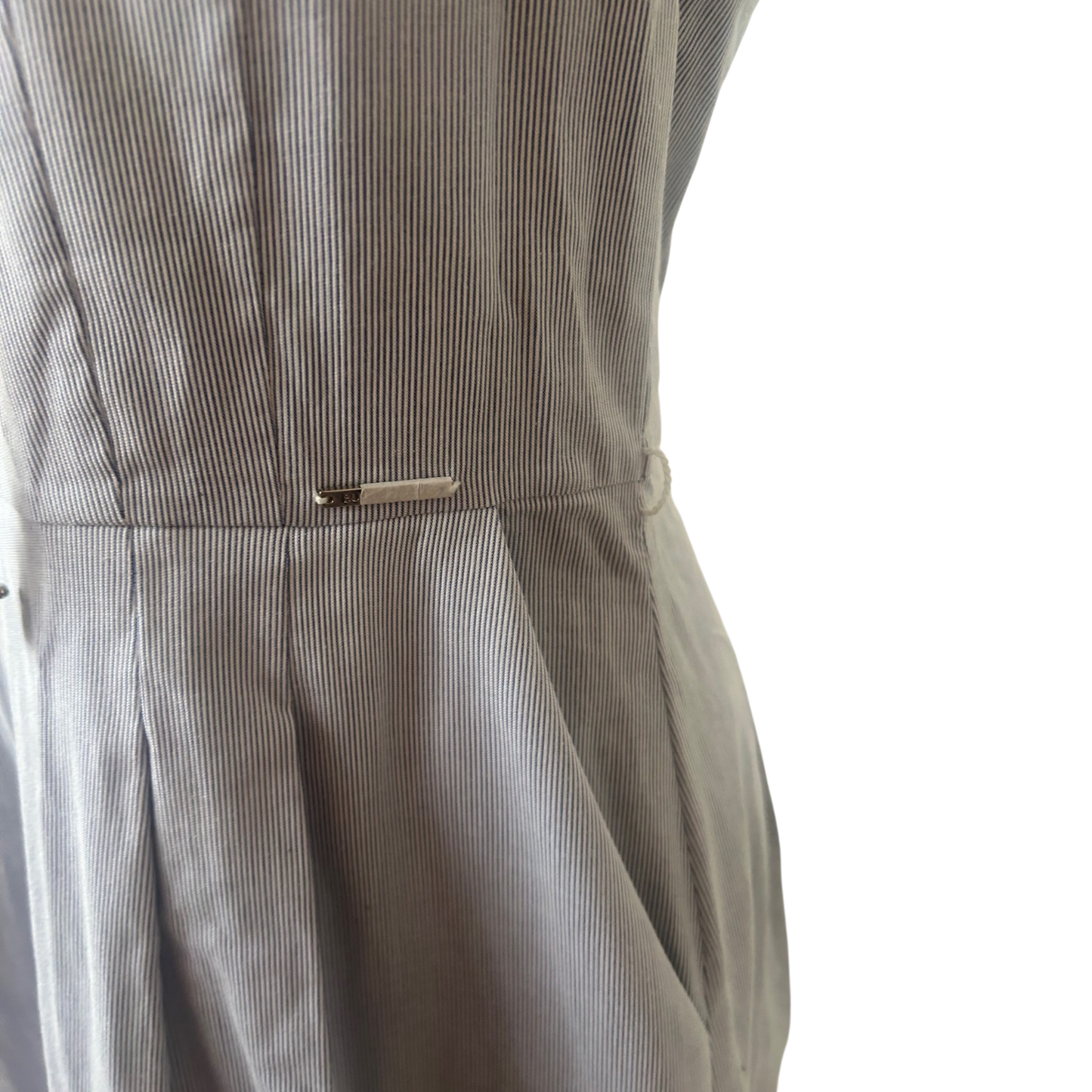 Orsay Kleid Gr. 42 Neu Etikett Blau Weiß Gestreift Baumwolle Sommer Gürtel
