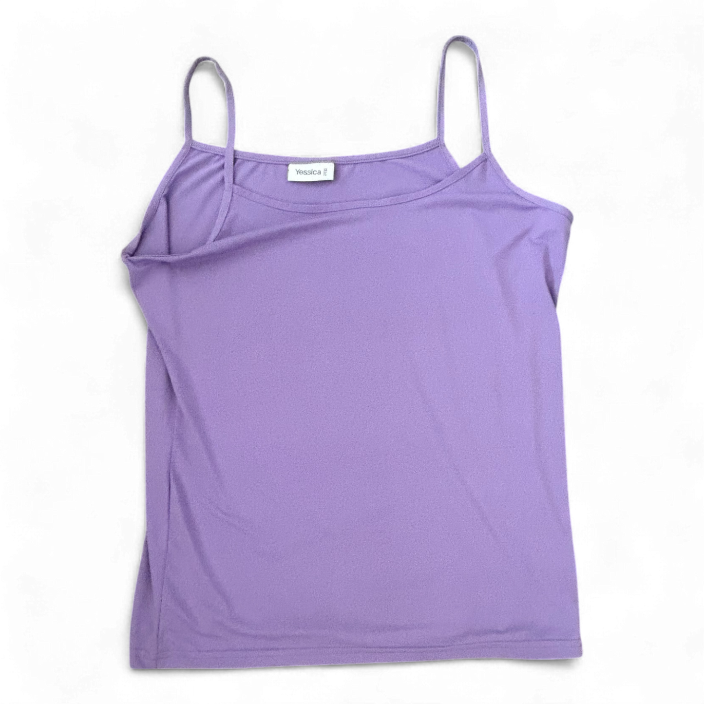Yessica Top Lila Gr XL Damen Trägertop Stretch Basic Sommer Nylon Elasthan