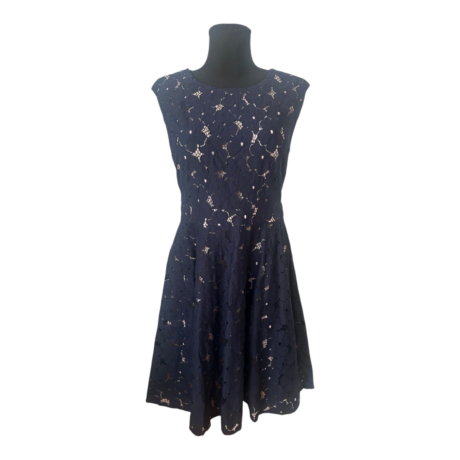 Orsay Spitzenkleid Dunkelblau Gr. 42 Baumwolle A-Linie Festlich Elegant