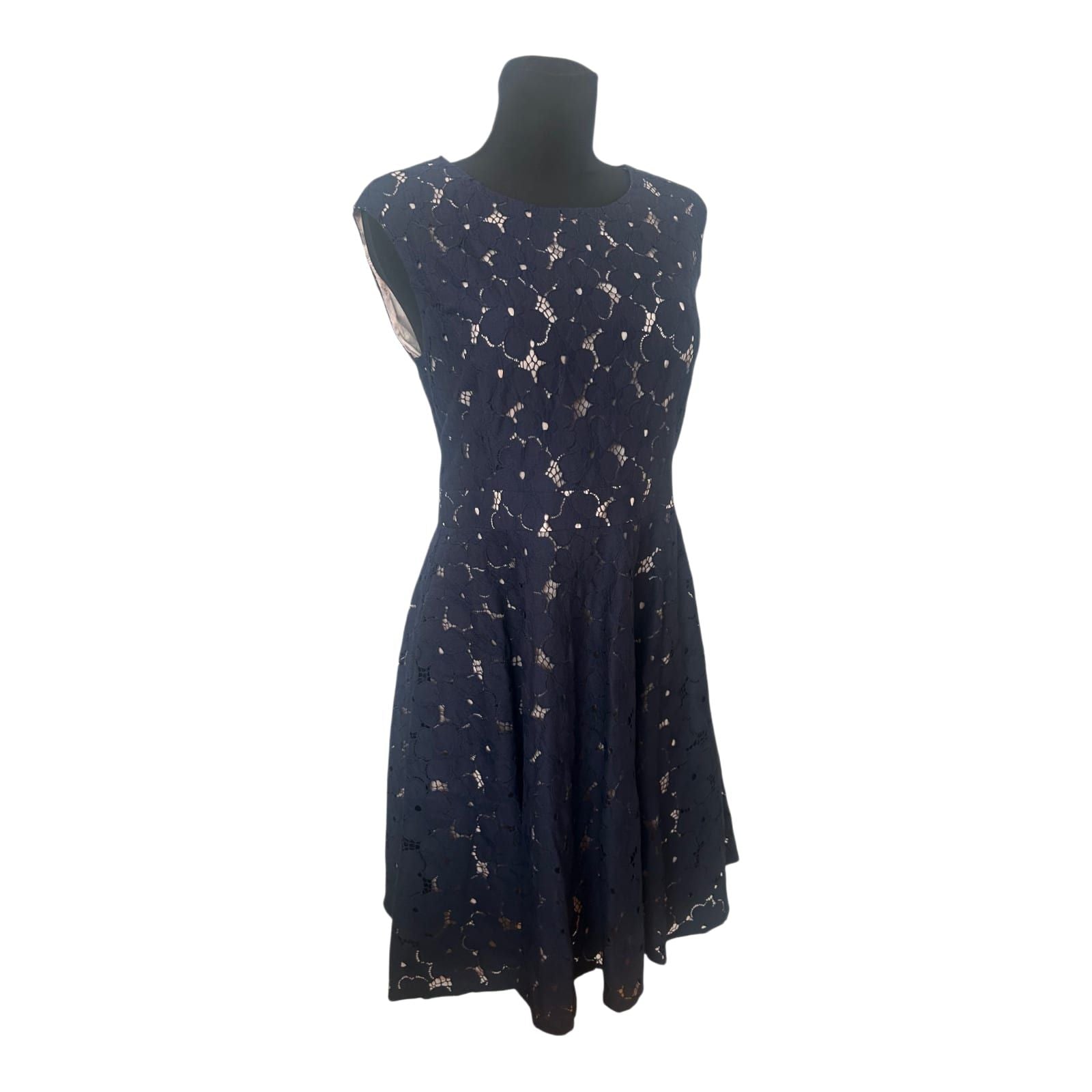 Orsay Spitzenkleid Dunkelblau Gr. 42 Baumwolle A-Linie Festlich Elegant