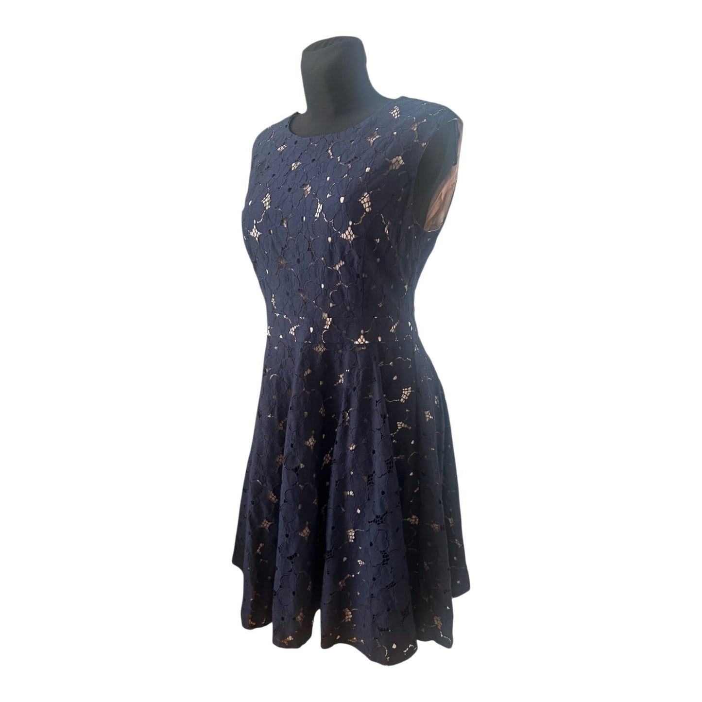 Orsay Spitzenkleid Dunkelblau Gr. 42 Baumwolle A-Linie Festlich Elegant