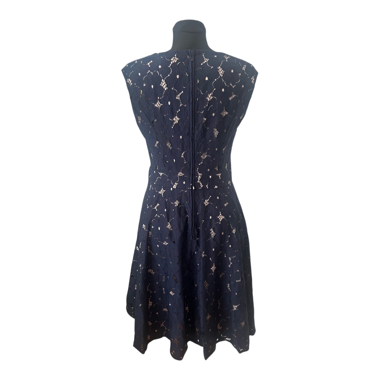 Orsay Spitzenkleid Dunkelblau Gr. 42 Baumwolle A-Linie Festlich Elegant