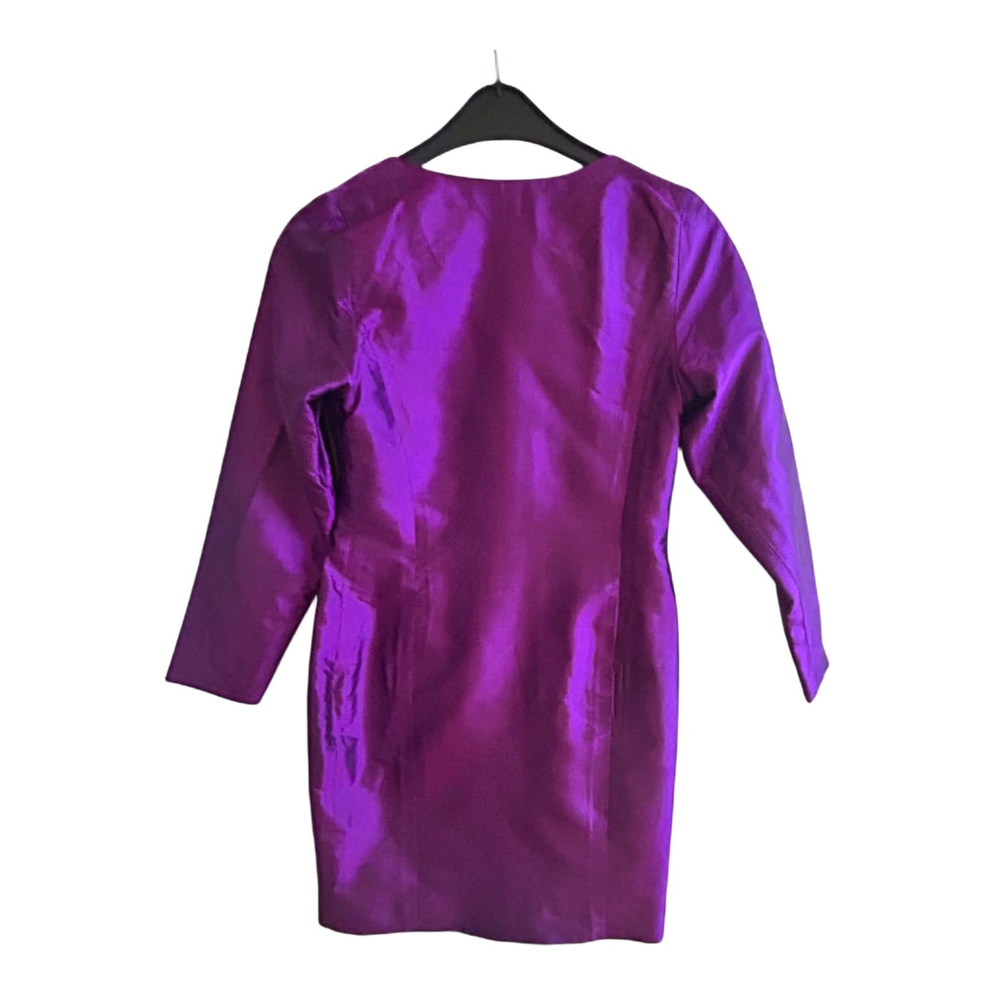 Designer Blazer Violett M Maßanfertigung Gefüttert Glänzend Elegant Unikat
