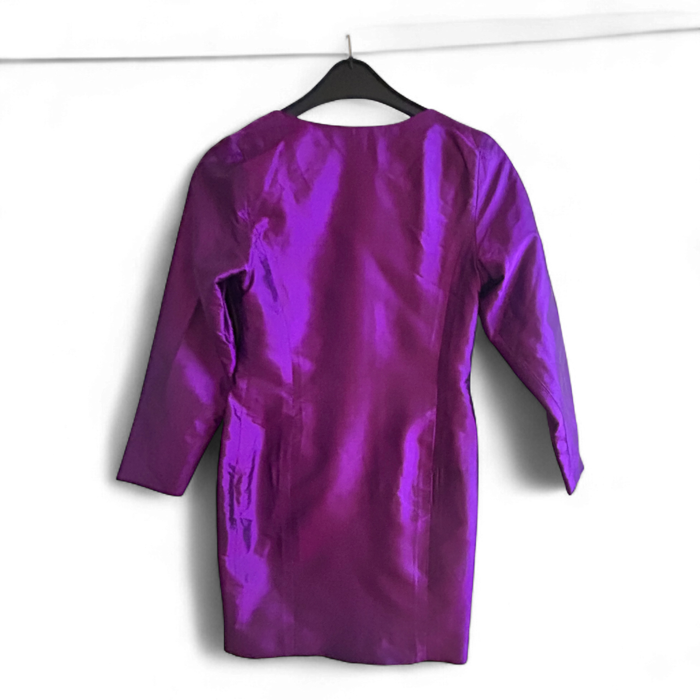 Designer Blazer Violett M Maßanfertigung Gefüttert Glänzend Elegant Unikat