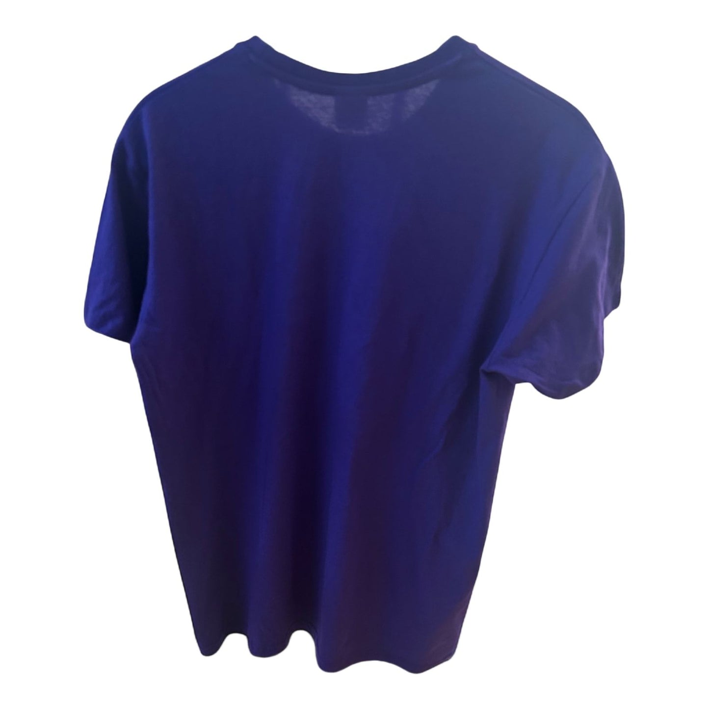 B&C T Shirt Herren L Lila Weiß Statement Print Baumwolle Rundhals