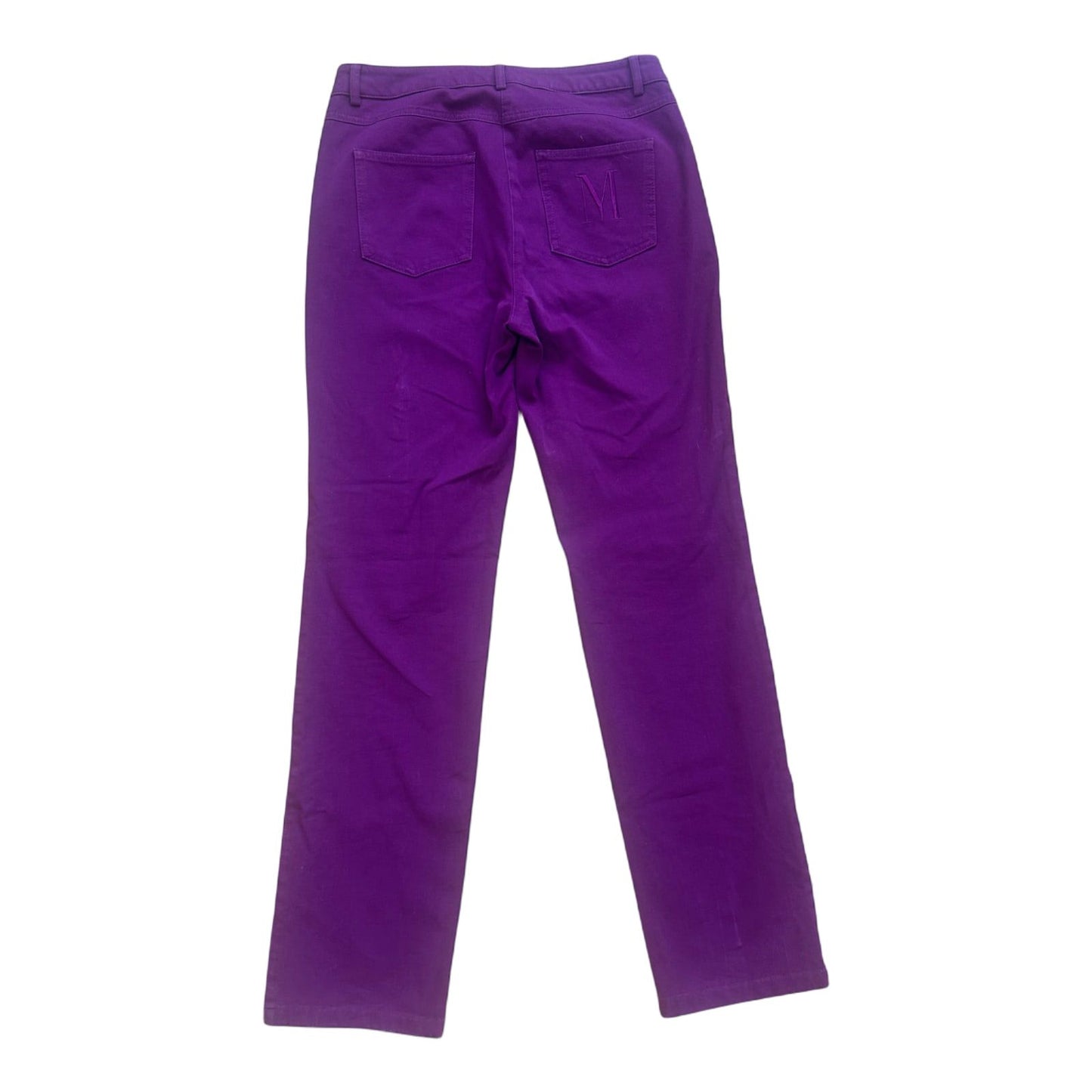 Madeleine Hose Lila Gr 38 Gerade Baumwolle Stretch Schrittlänge 81cm Wie Neu
