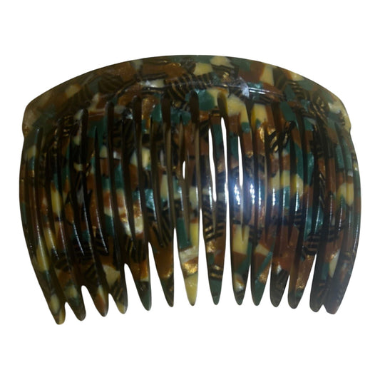 Haarspange Camouflage Bananenklammer Kunststoff 8 x 5,5 cm Tarnfarben Braun Grün