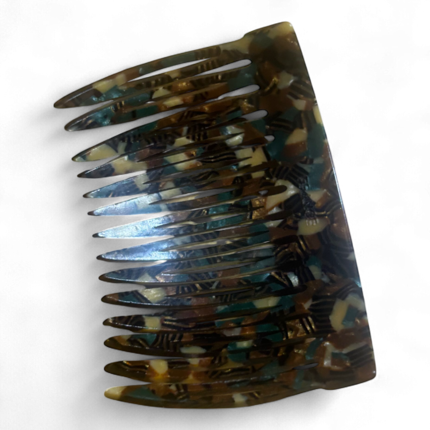 Haarspange Camouflage Bananenklammer Kunststoff 8 x 5,5 cm Tarnfarben Braun Grün