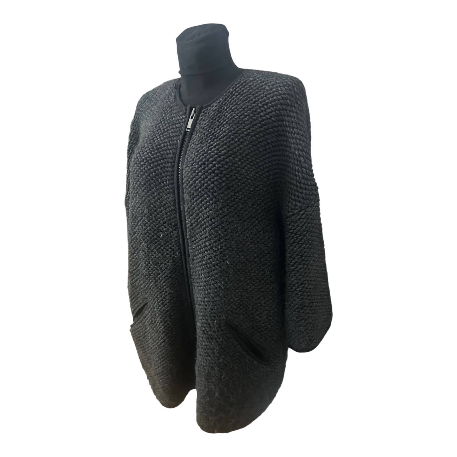 Hallhuber Jacke Damen Gr 42 Grau Wolle Elegant Klassisch Zeitlos