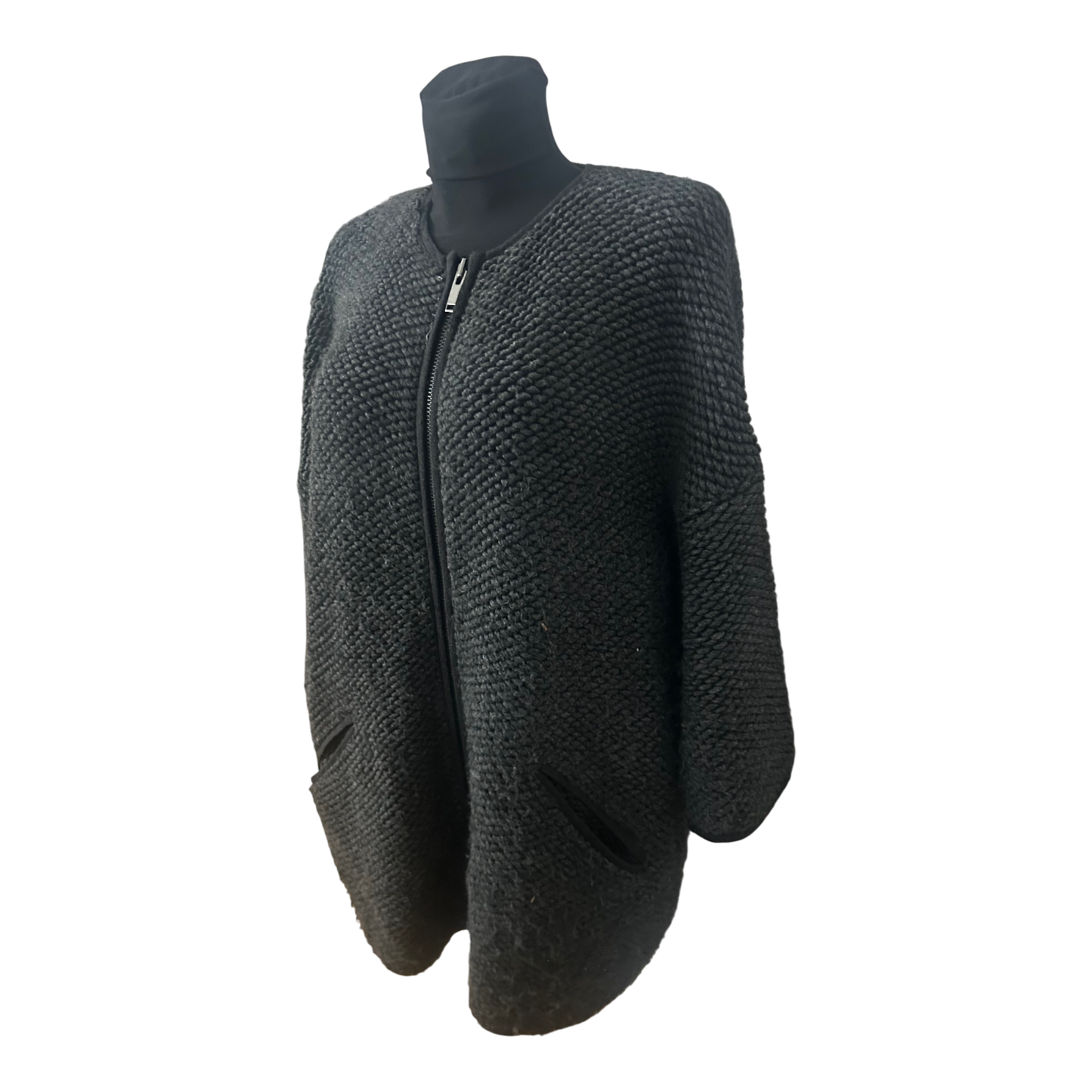 Hallhuber Jacke Damen Gr 42 Grau Wolle Elegant Klassisch Zeitlos