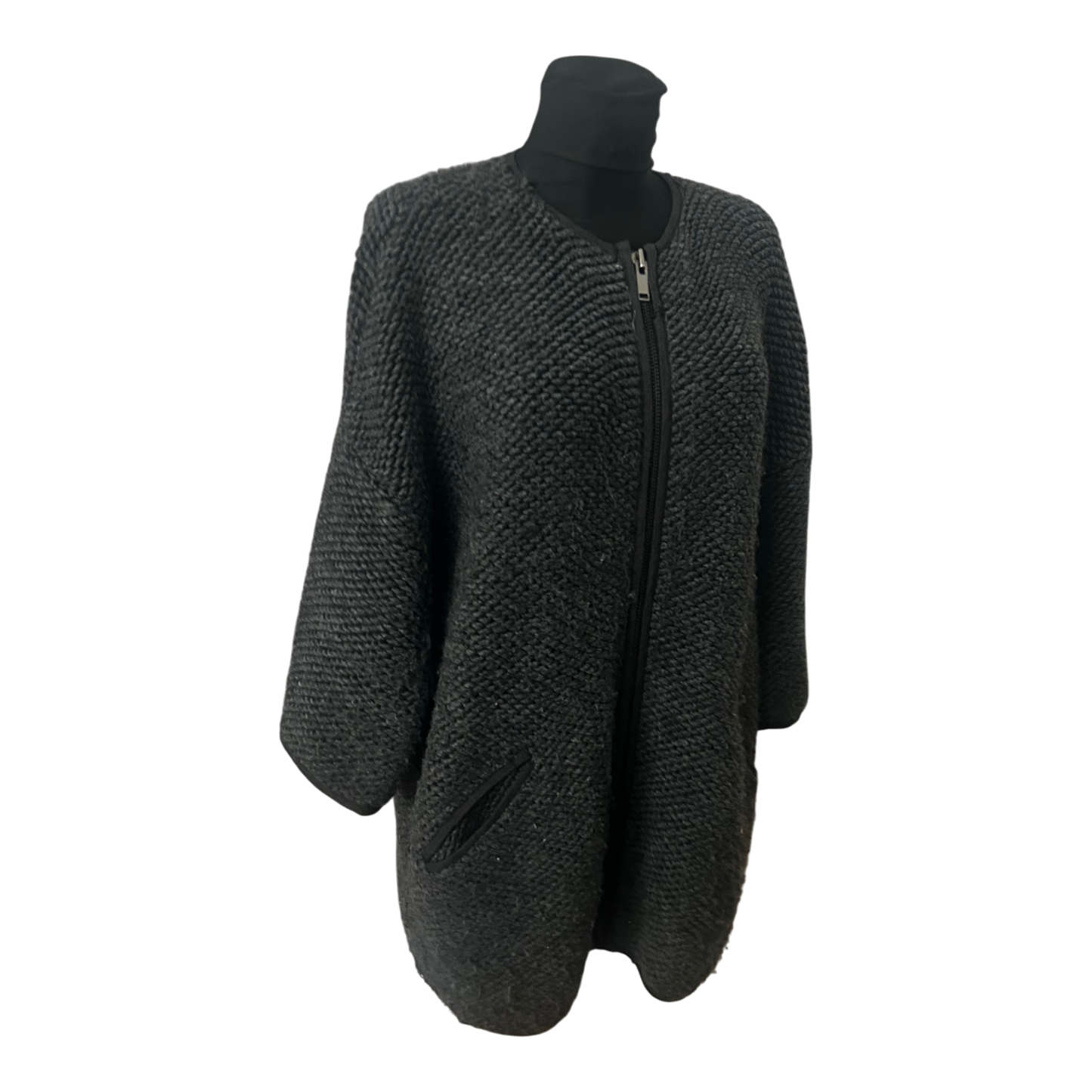 Hallhuber Jacke Damen Gr 42 Grau Wolle Elegant Klassisch Zeitlos