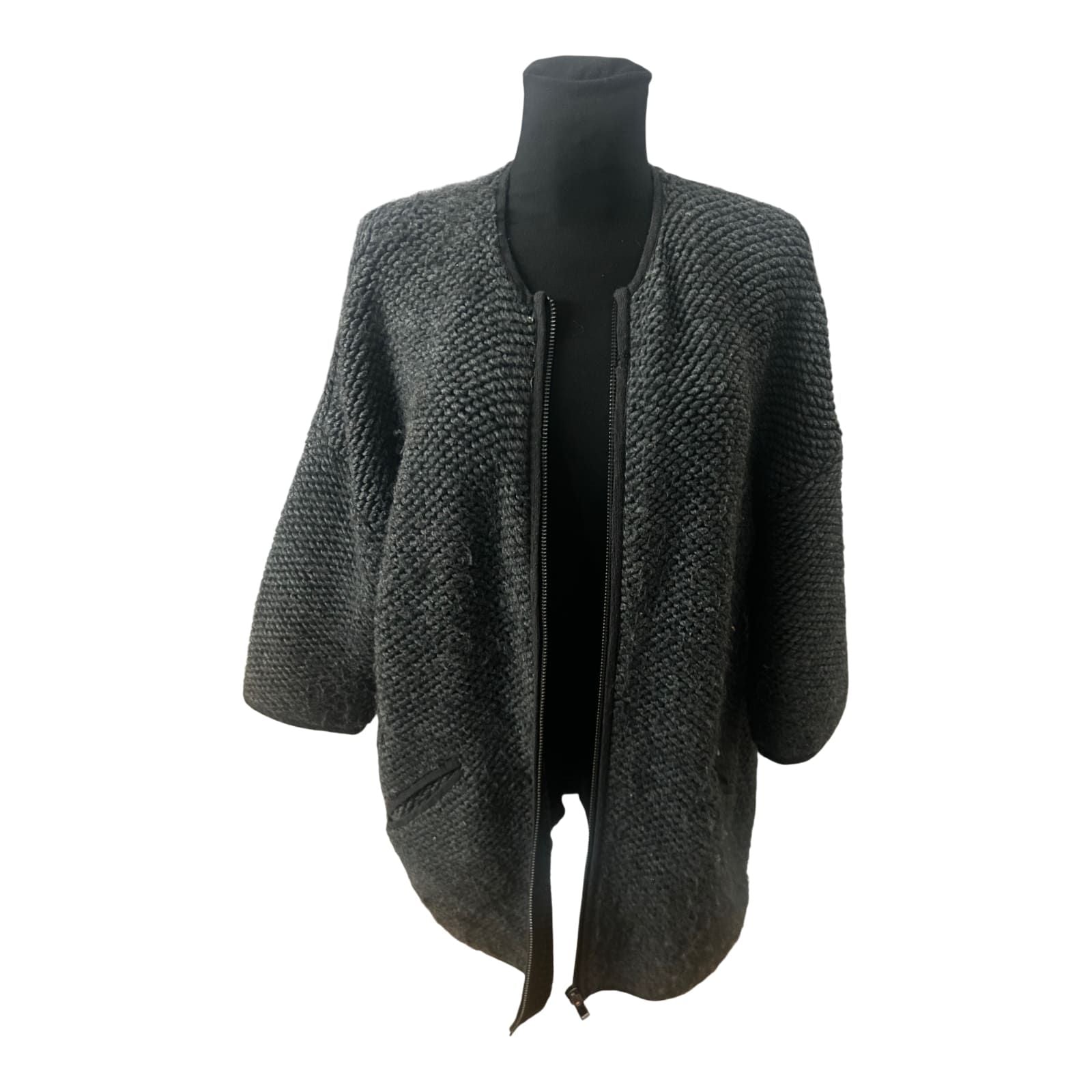 Hallhuber Jacke Damen Gr 42 Grau Wolle Elegant Klassisch Zeitlos