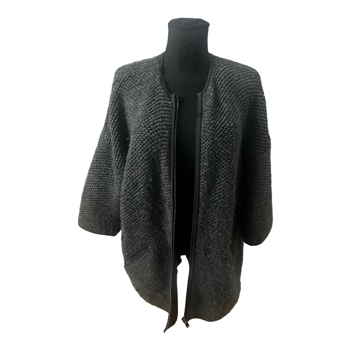 Hallhuber Jacke Damen Gr 42 Grau Wolle Elegant Klassisch Zeitlos