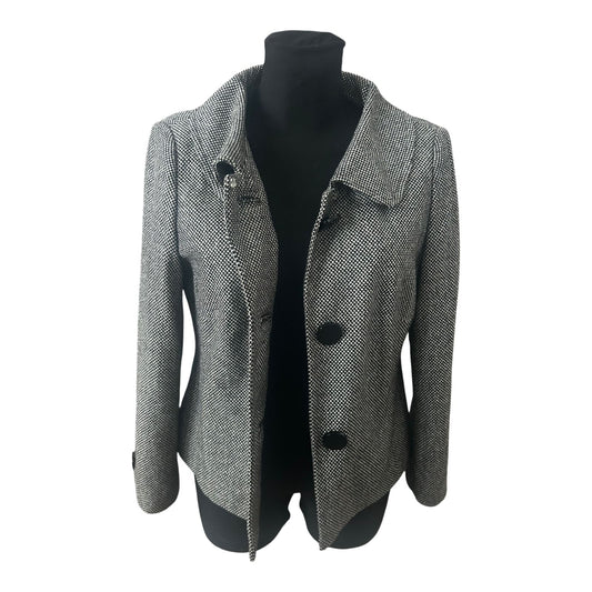 Canda Damen Jacke Grau Gr 40 Wollmix Elegant Klassisch Wollmix