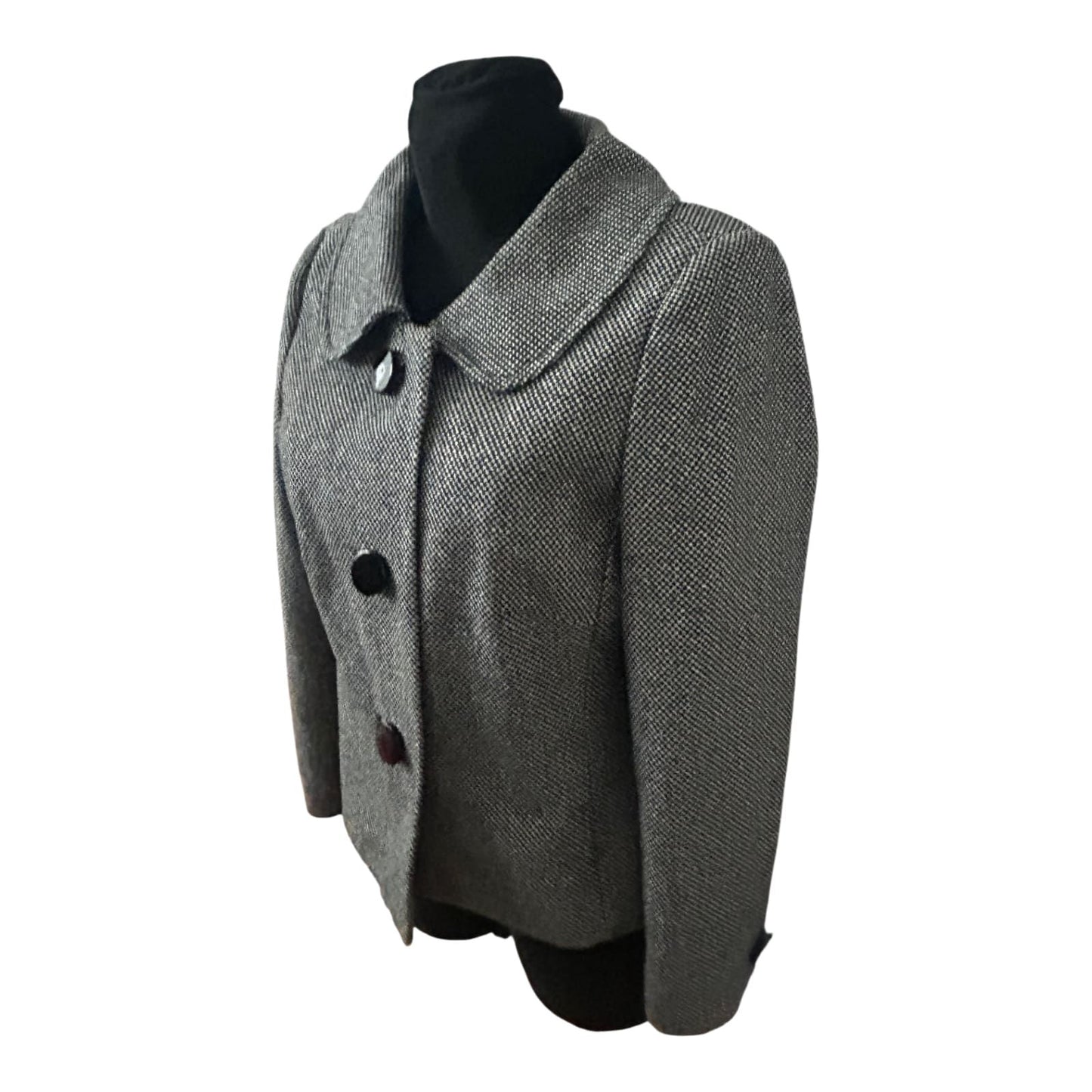 Canda Damen Jacke Grau Gr 40 Wollmix Elegant Klassisch Wollmix