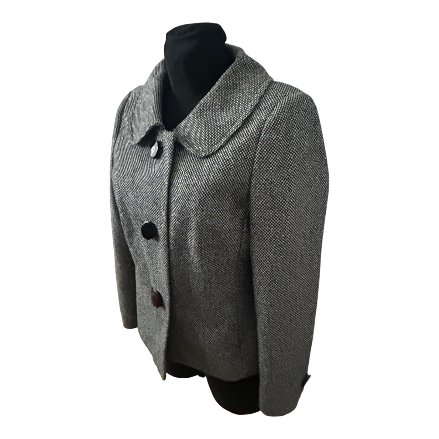 Canda Damen Jacke Grau Gr 40 Wollmix Elegant Klassisch Wollmix