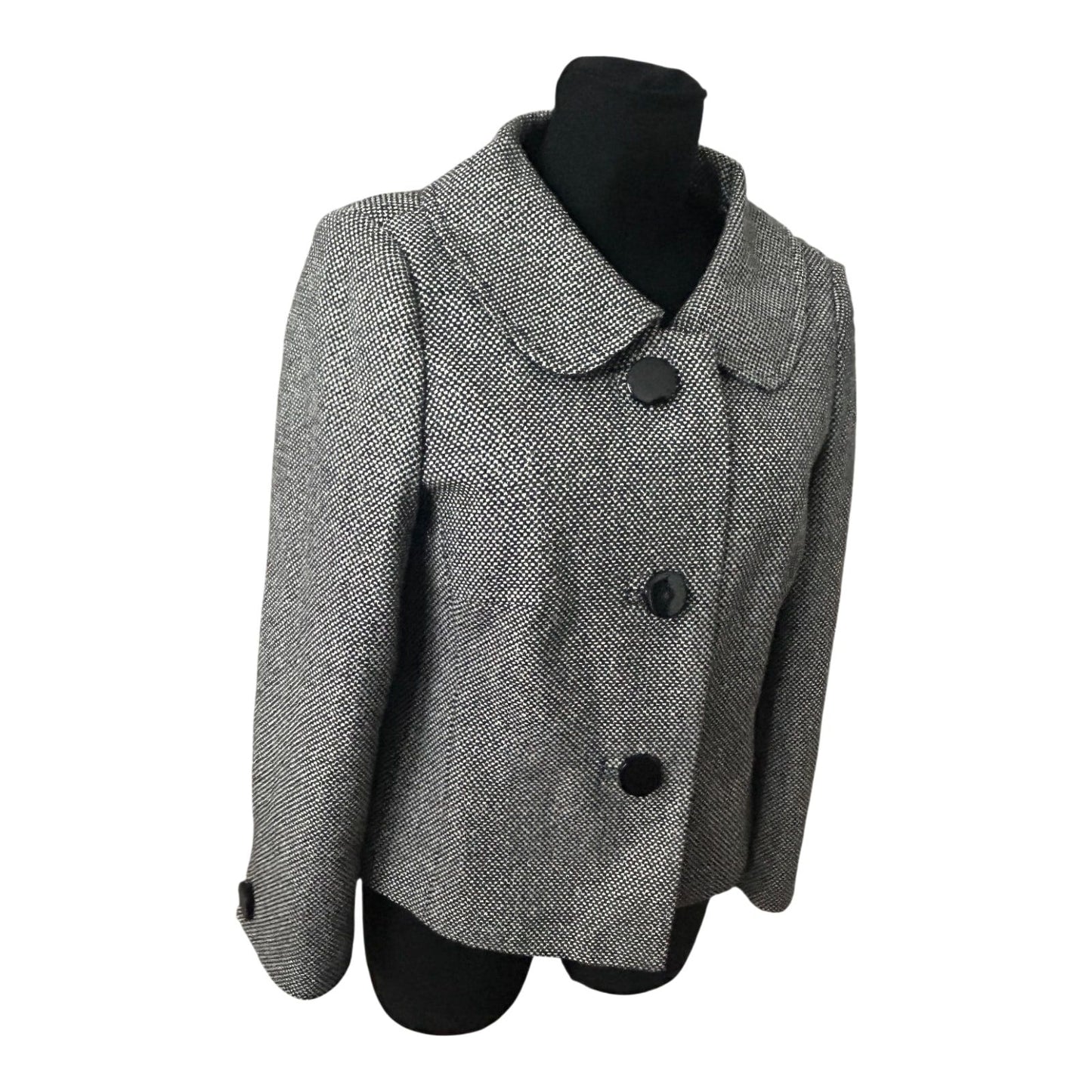 Canda Damen Jacke Grau Gr 40 Wollmix Elegant Klassisch Wollmix