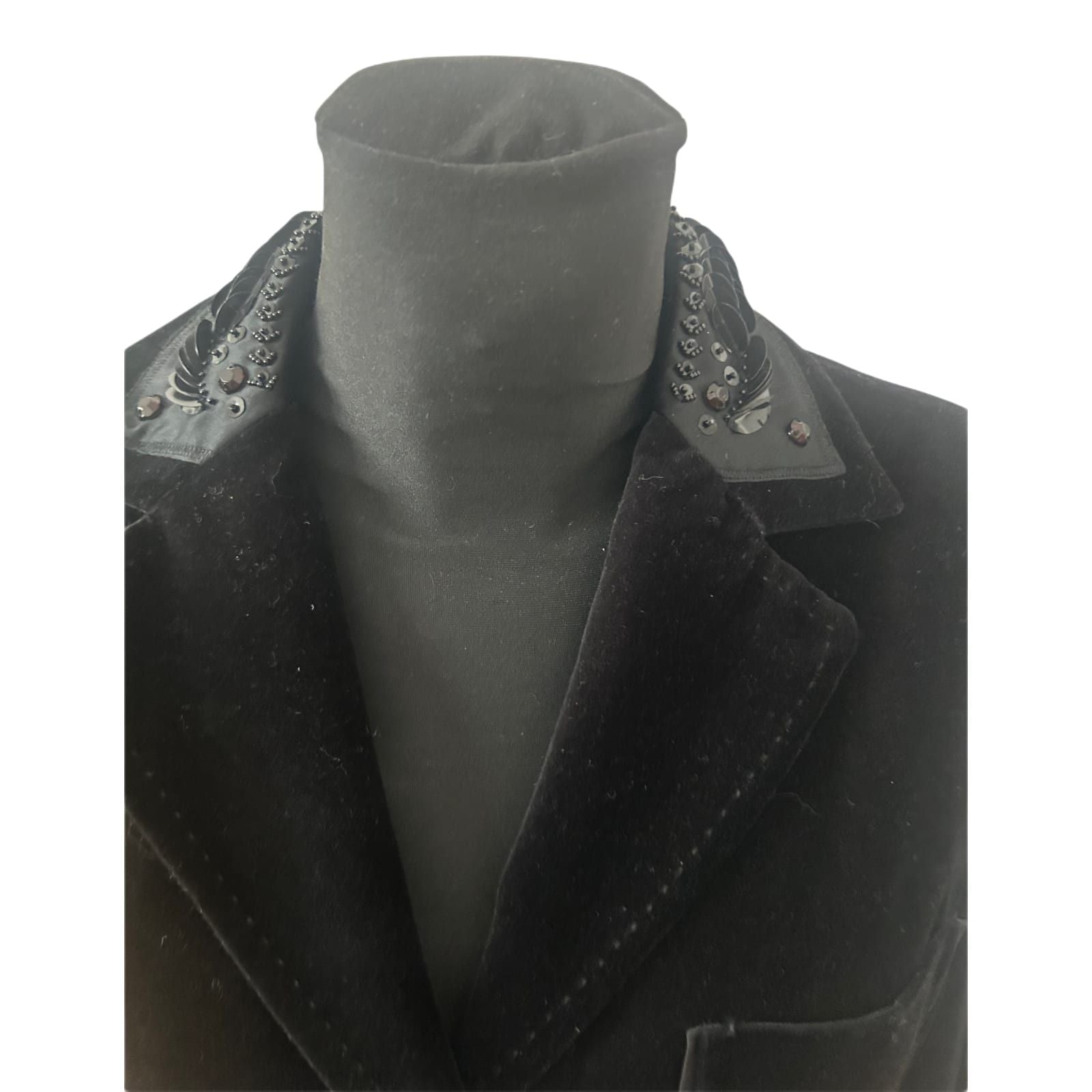 Nice Connection Samtblazer Damen Gr 42 Schwarz Elegant Klassisch Seidenfutter