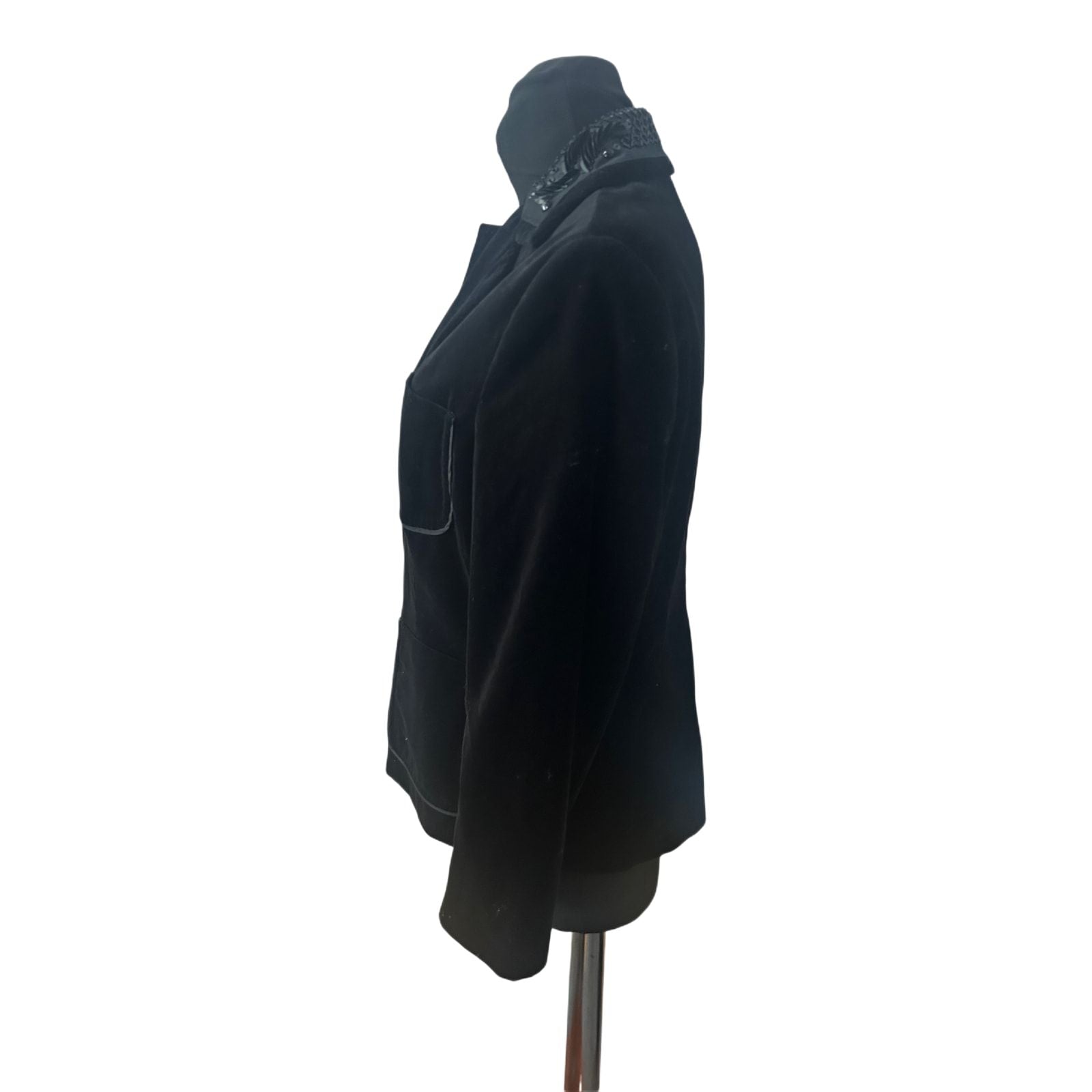 Nice Connection Samtblazer Damen Gr 42 Schwarz Elegant Klassisch Seidenfutter