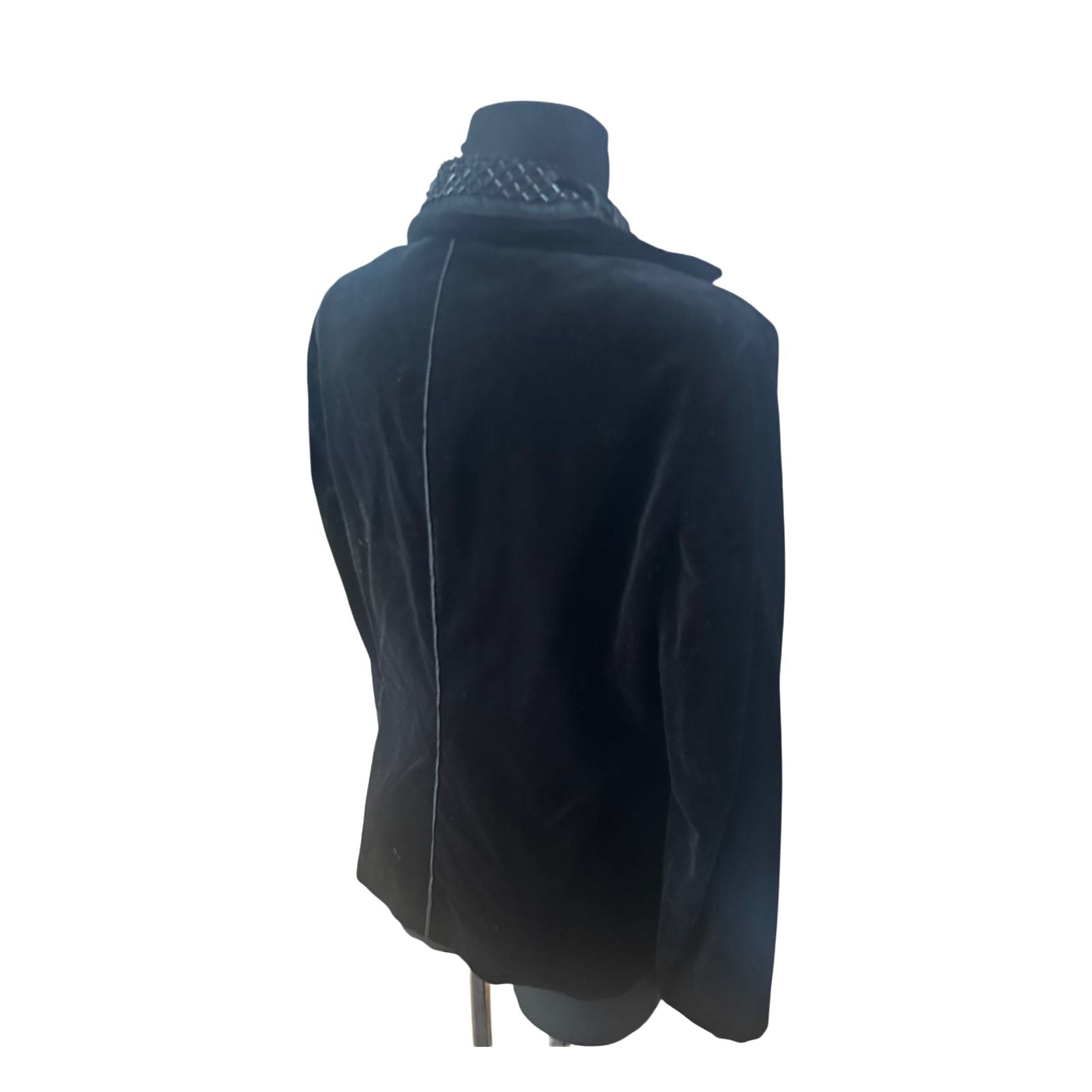 Nice Connection Samtblazer Damen Gr 42 Schwarz Elegant Klassisch Seidenfutter