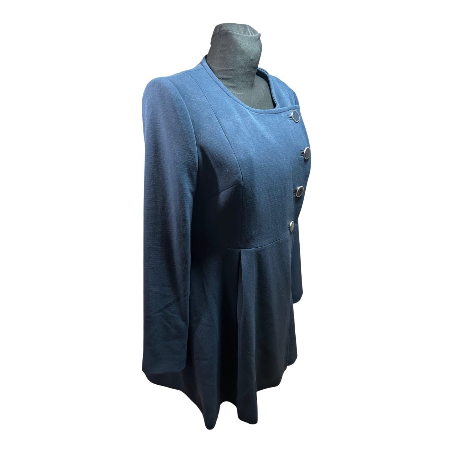 Orsay Damen Mantel Gr 40 Blau Elegant Klassisch Asymetrisch Schick