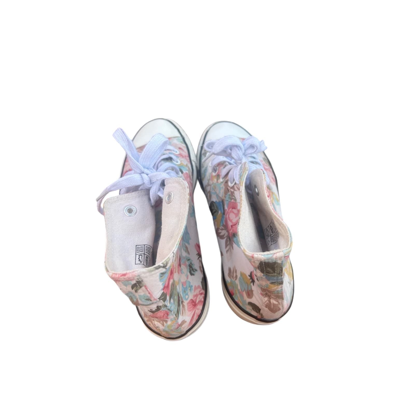 1994 High Top Sneaker Blumen Gr. 38 Floral Schuhe Retro Look Stoffschuhe