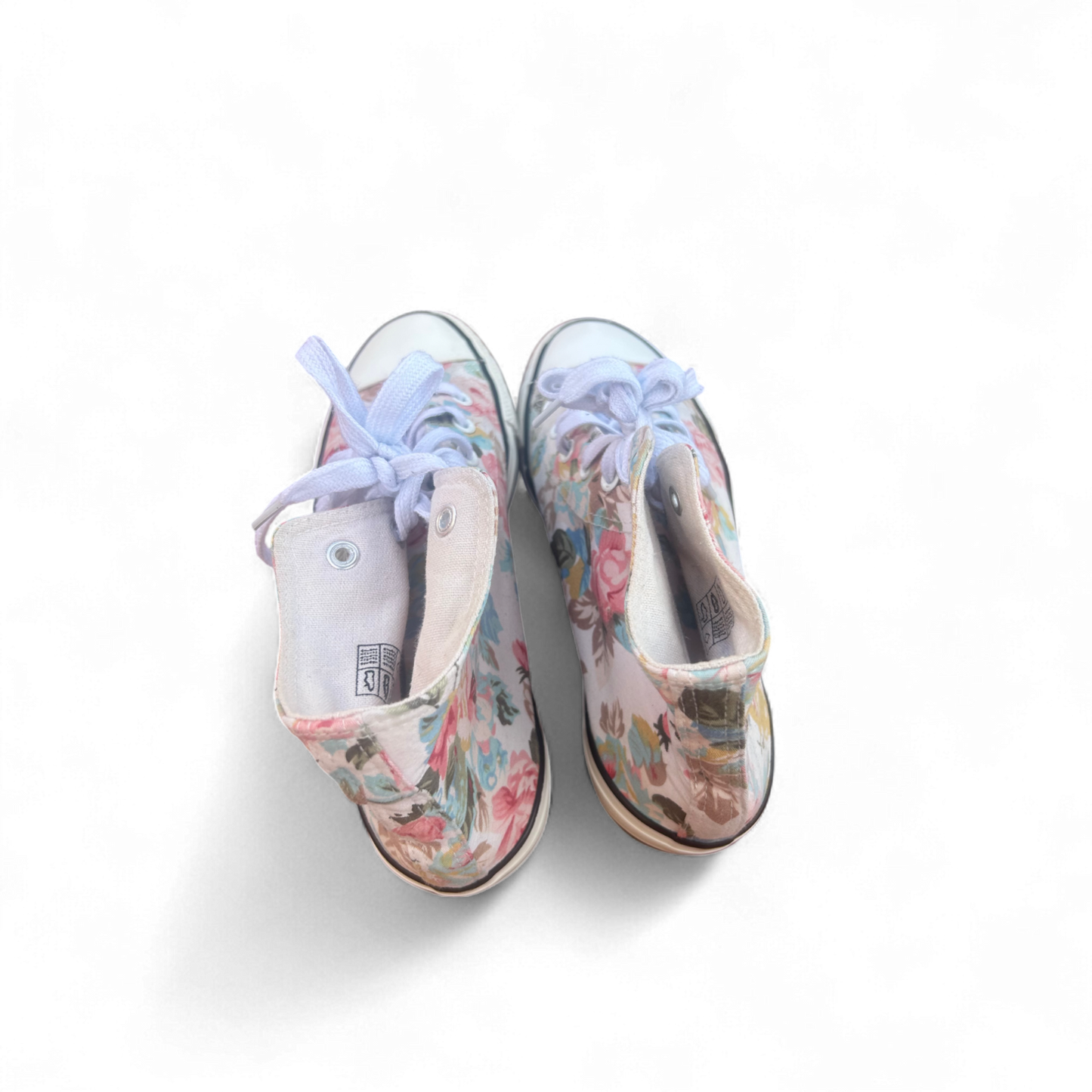 1994 High Top Sneaker Blumen Gr. 38 Floral Schuhe Retro Look Stoffschuhe