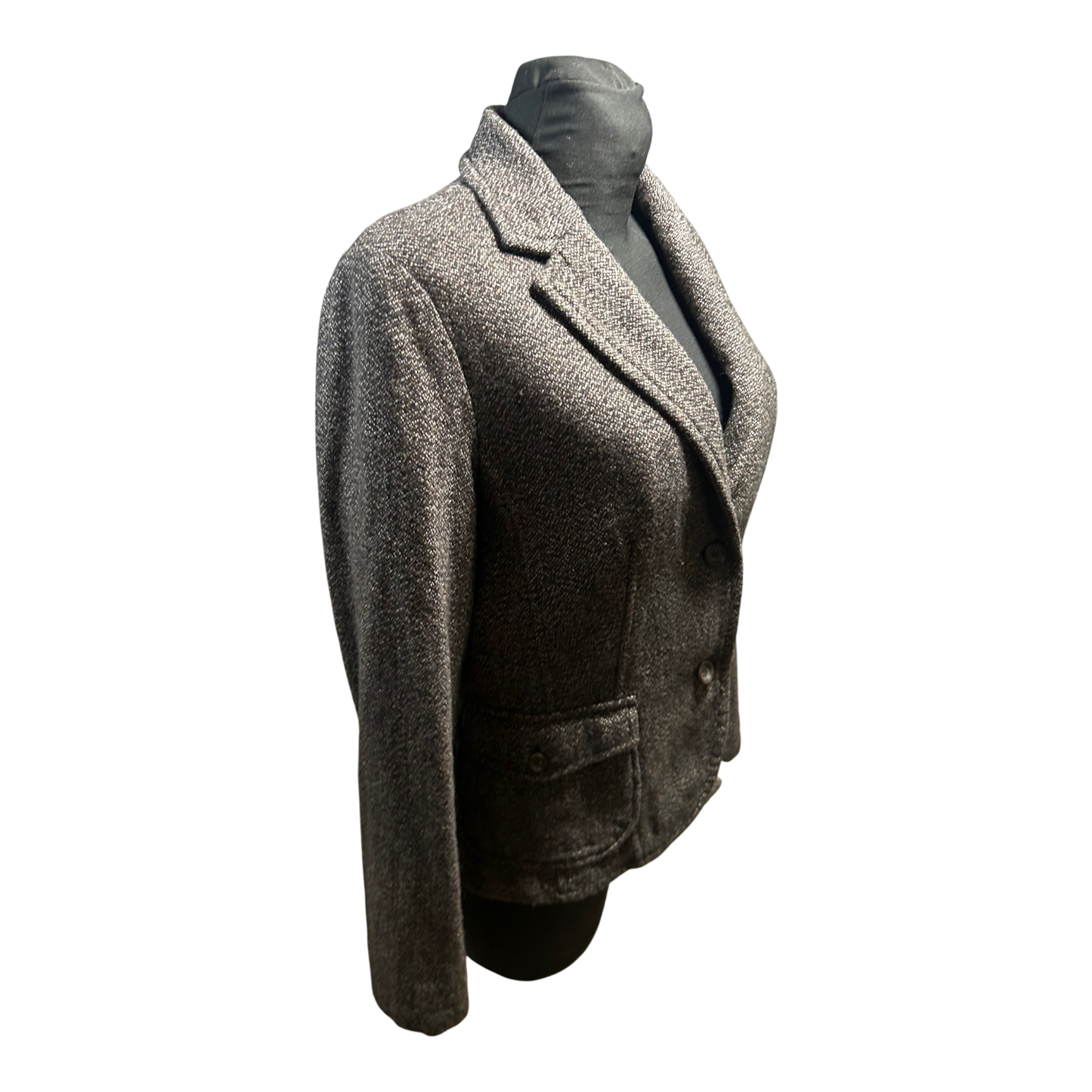 s.Oliver Damen Blazer Gr 42 Braun Wollmix Klassisch Elegant Leopardenfutter