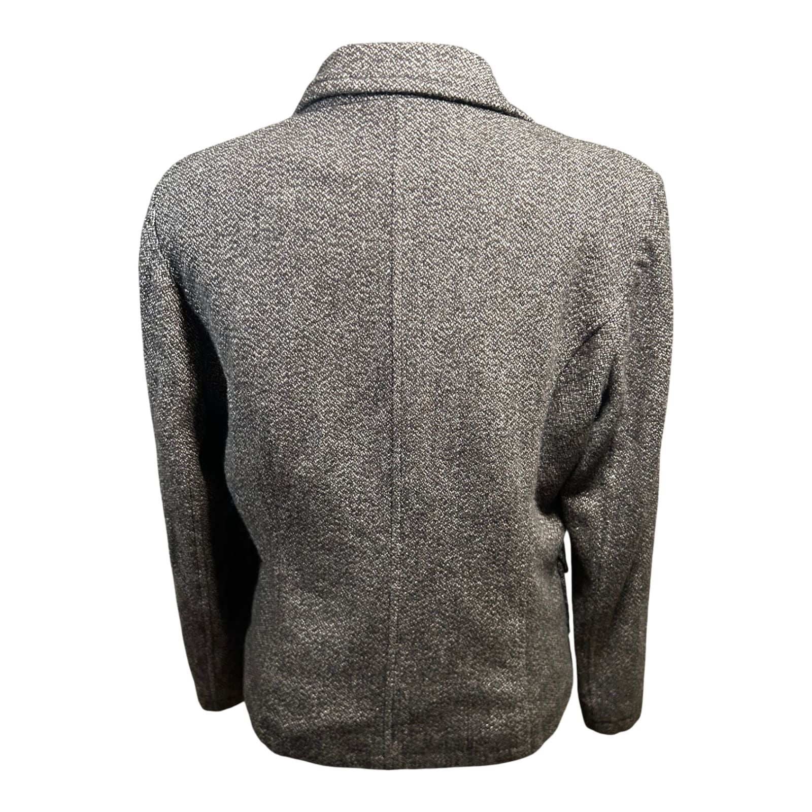 s.Oliver Damen Blazer Gr 42 Braun Wollmix Klassisch Elegant Leopardenfutter