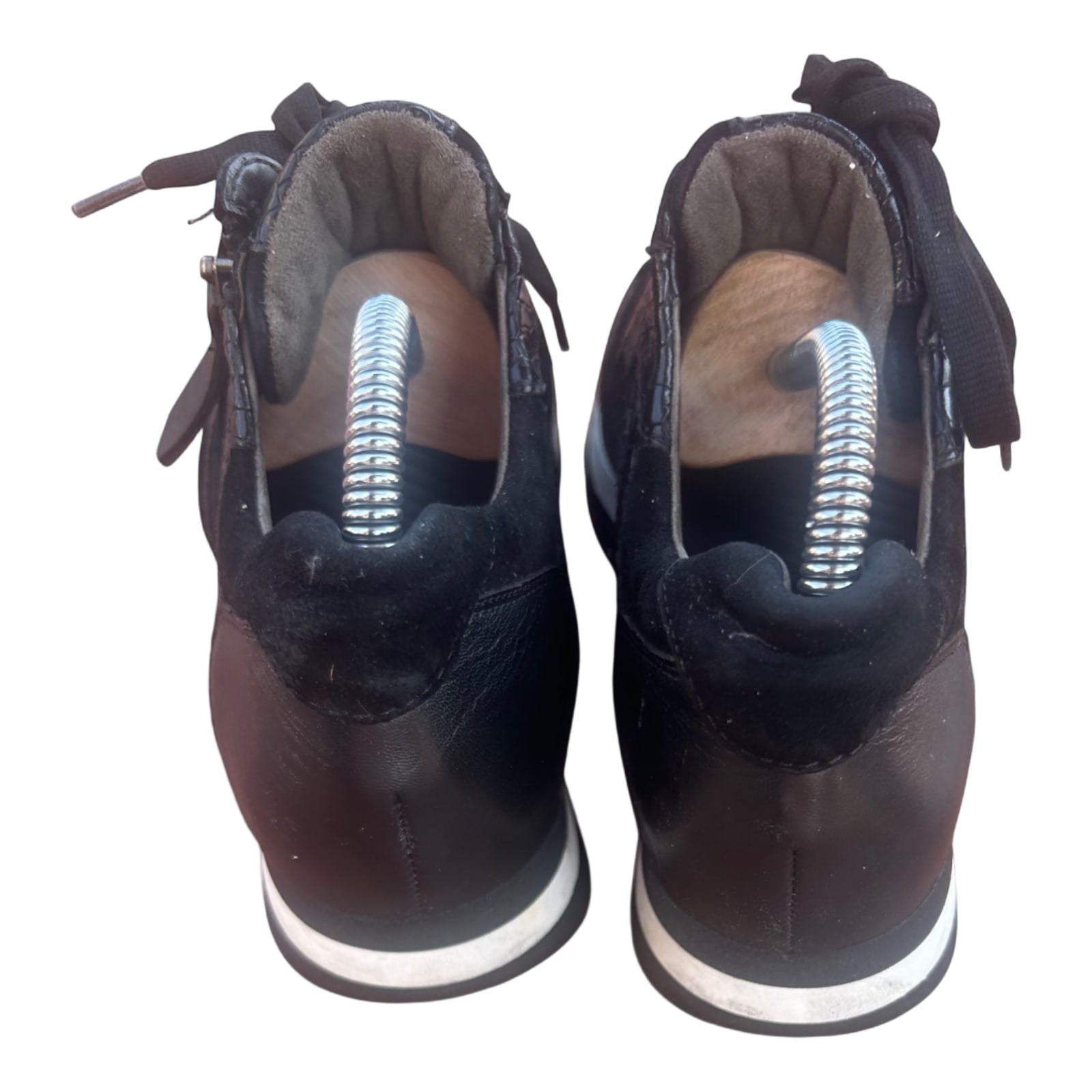 Gabor Optifit Sneaker Schwarz Leder Reptilprägung Gr. 37,5 H Weite Komfort