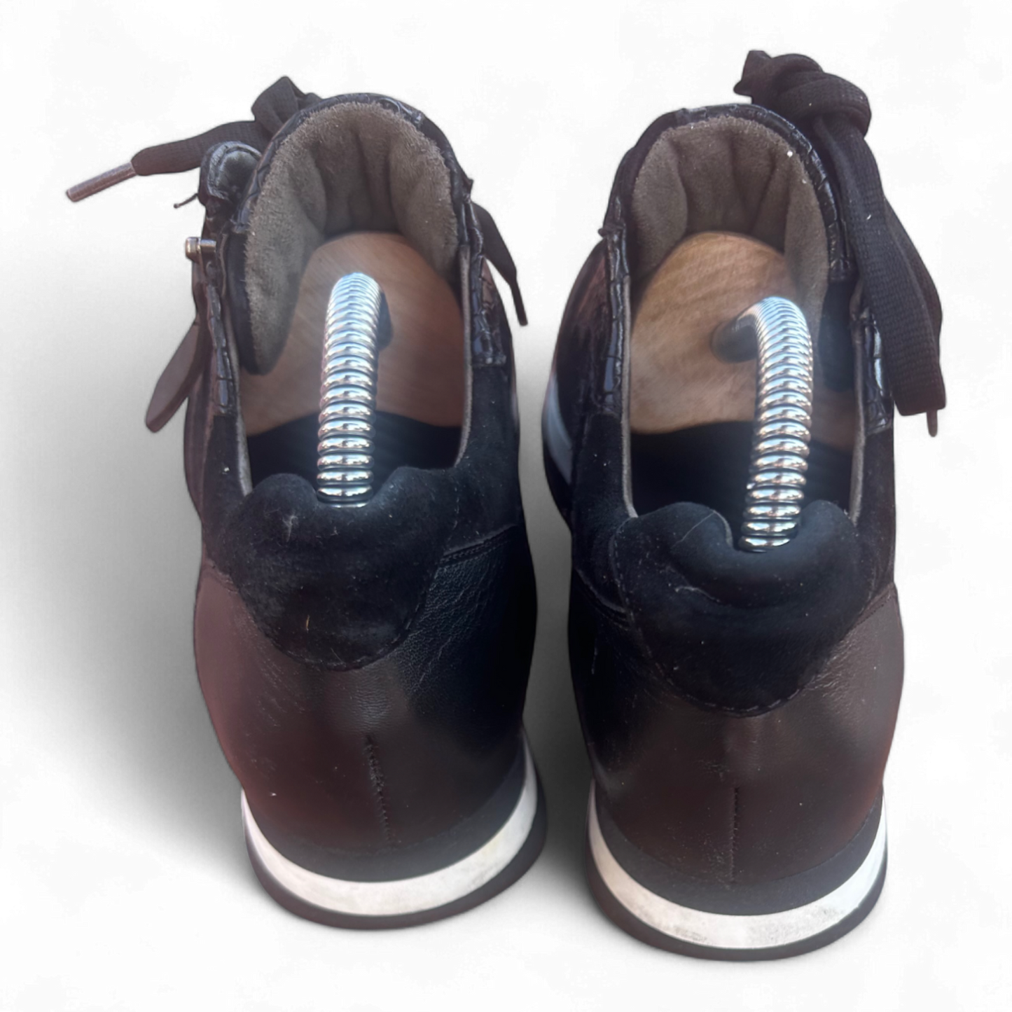 Gabor Optifit Sneaker Schwarz Leder Reptilprägung Gr. 37,5 H Weite Komfort