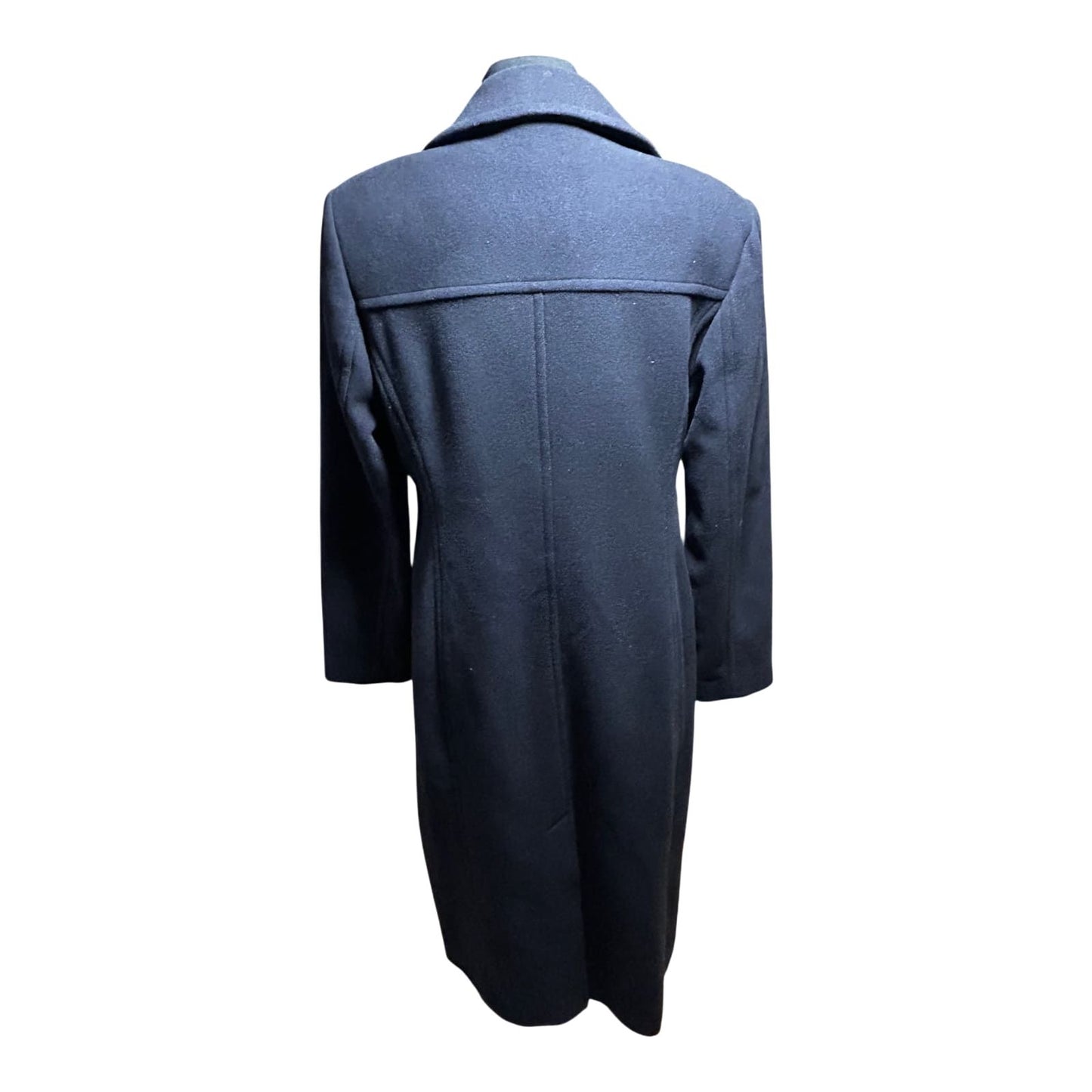 Madeleine Damen Mantel Gr 40 Dunkelblau Schurwolle Kaschmir Elegant Winter