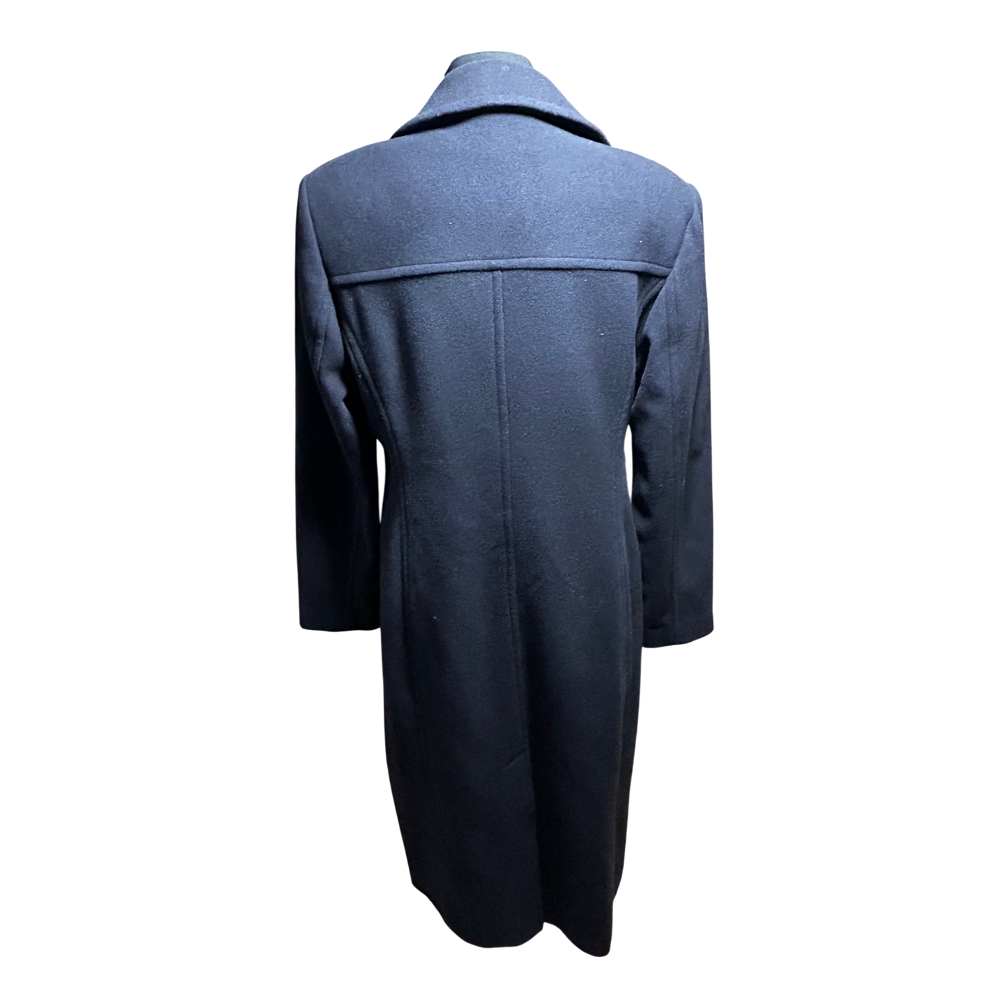 Madeleine Damen Mantel Gr 40 Dunkelblau Schurwolle Kaschmir Elegant Winter