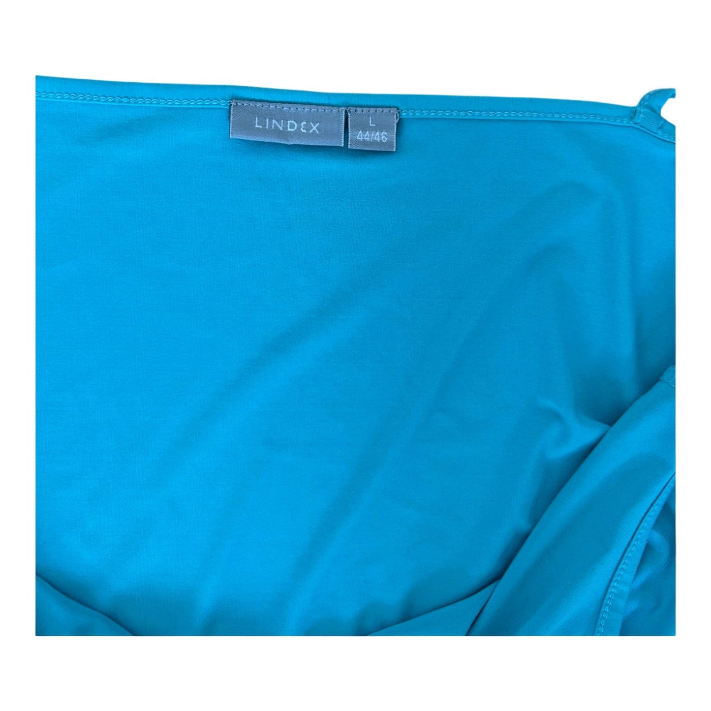 Lindex Top Türkis Gr 44 46 Spaghettiträger Stretch Sommer Basic Damen