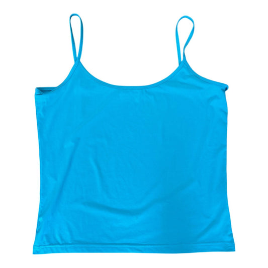 Lindex Top Türkis Gr 44 46 Spaghettiträger Stretch Sommer Basic Damen