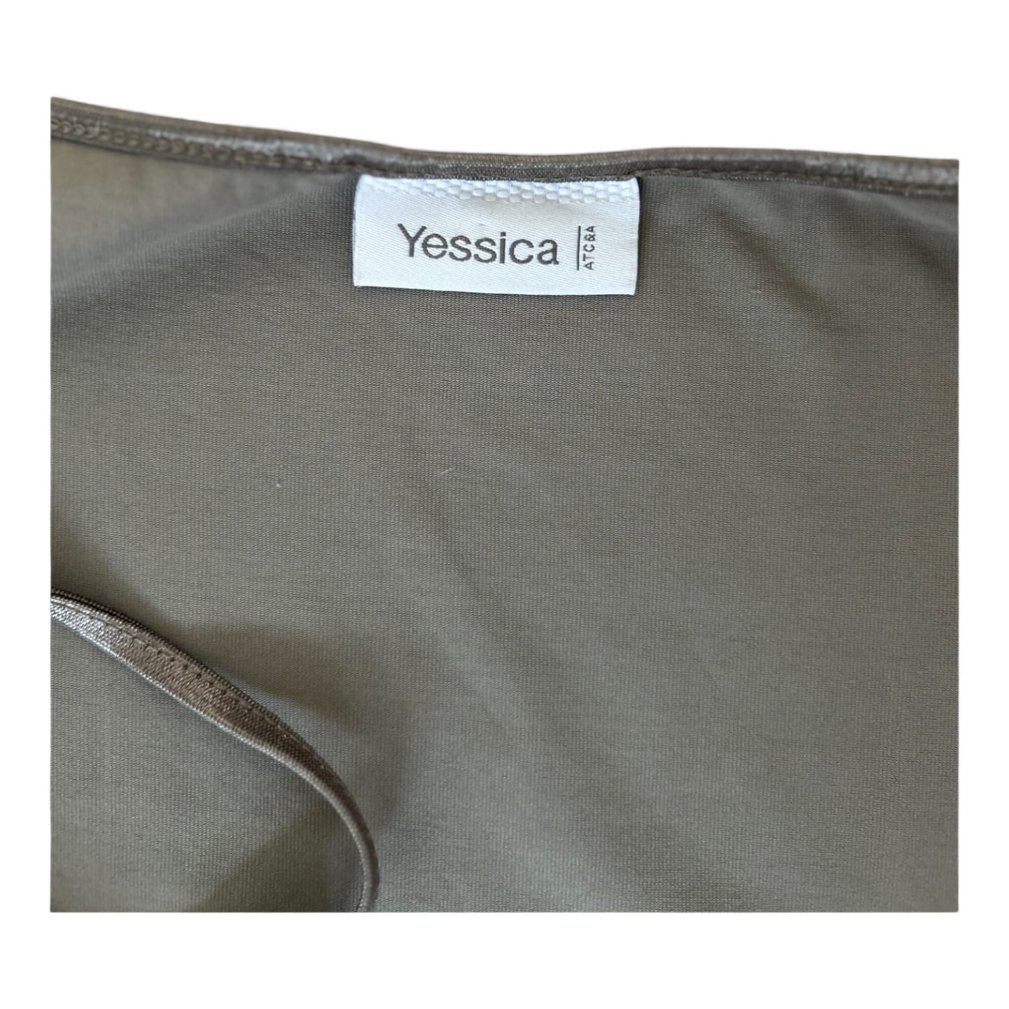 Yessica Top Khaki Gr L Spaghettiträger Stretch Basic Damen C&A