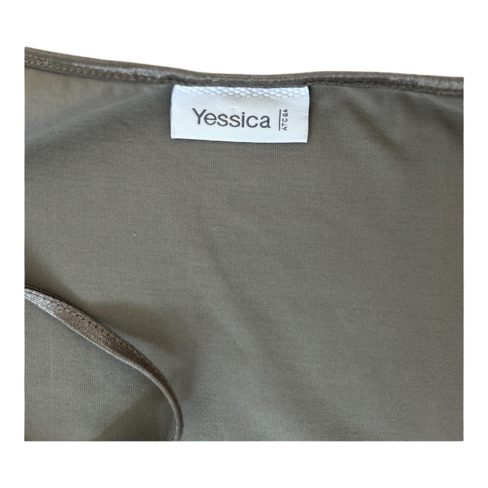 Yessica Top Khaki Gr L Spaghettiträger Stretch Basic Damen C&A