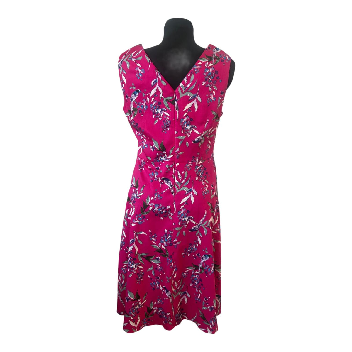 Yessica Kleid Gr. 40 Pink Blumen Baumwolle Sommerkleid Neu ohne Etikett