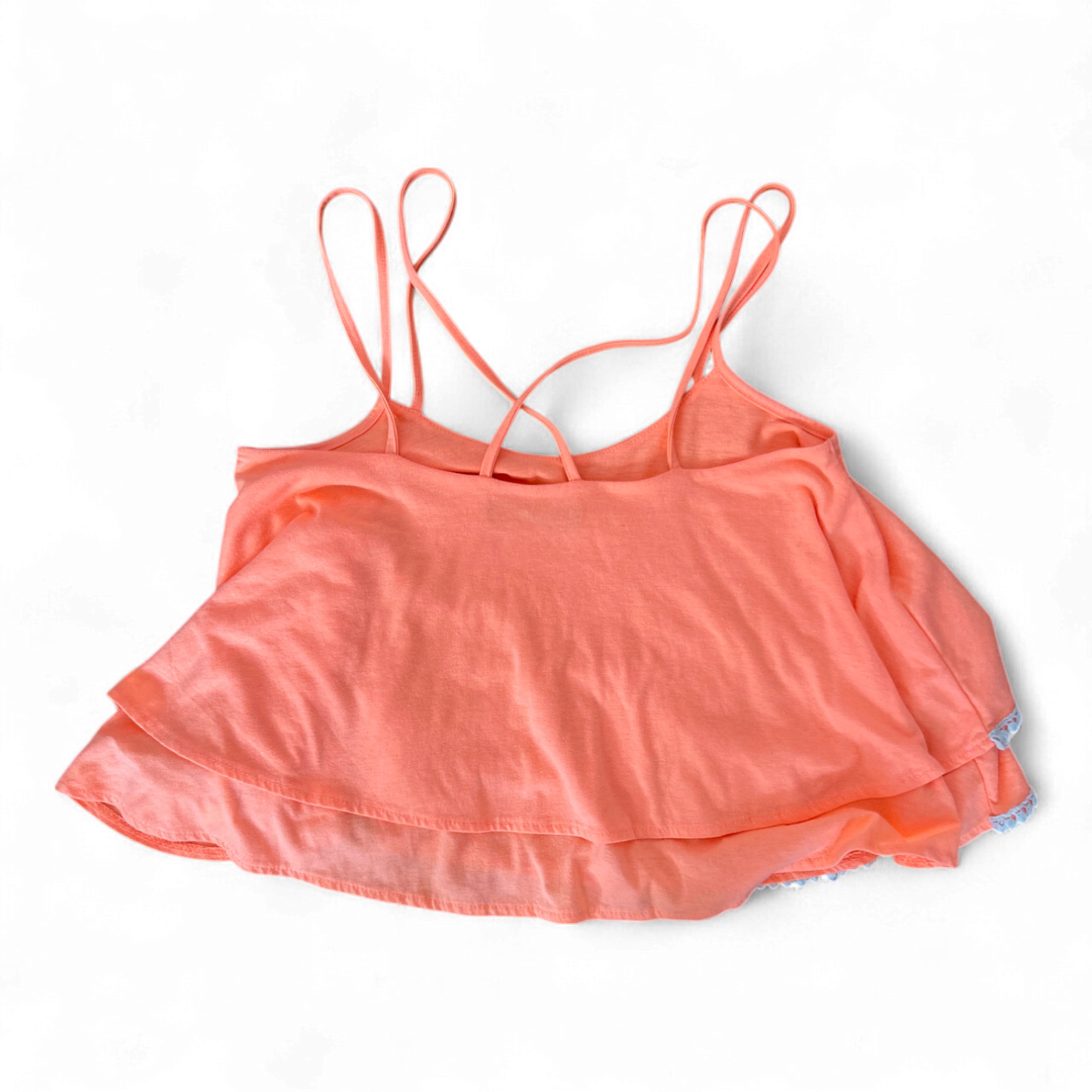 Atmosphere Top Koralle Gr 34 Volant Spaghettiträger Sommer Damen