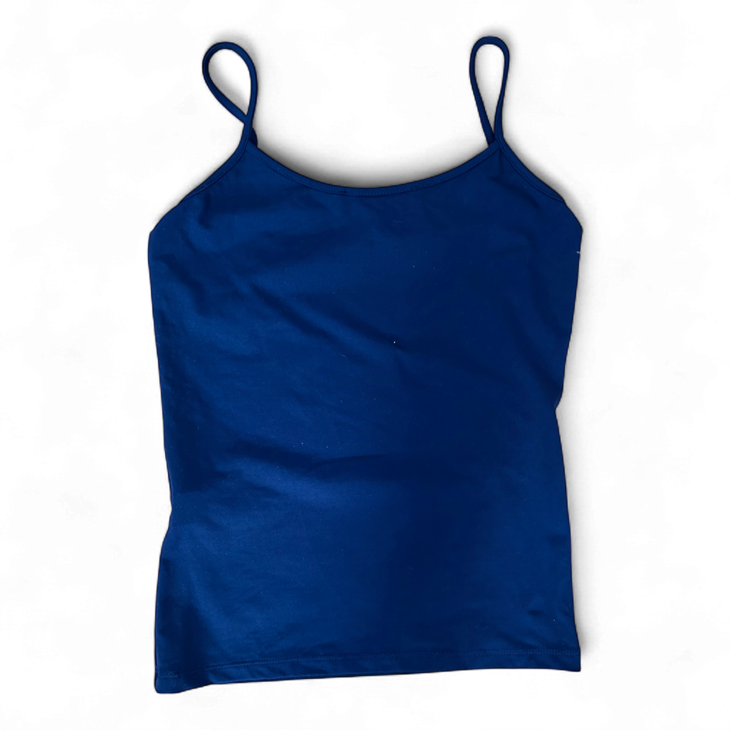 Zara Top dunkelblau Gr S Spaghettiträger Stretch Basic Sommer Damen