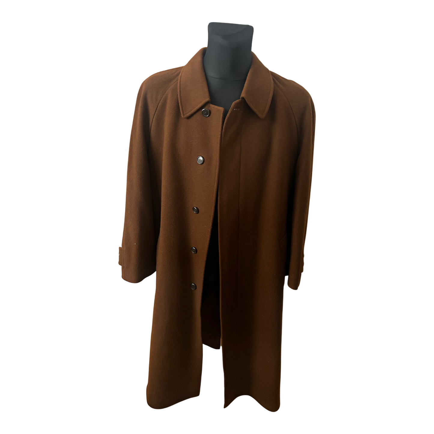 Herren Mantel Gr 50 Braun Schurwolle Wintermantel Klassisch Elegant Gürtel