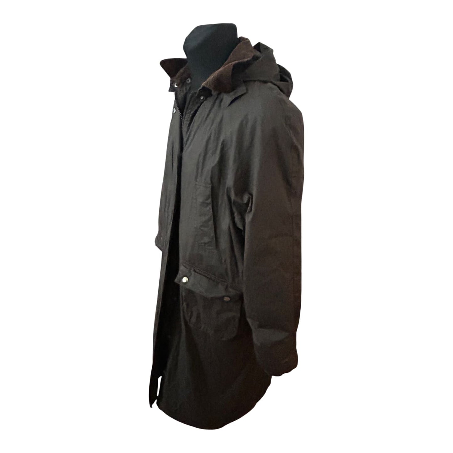 Loesdau Mantel Herren Outdoor Jagdmantel Baumwolle Polyester Gr L Braun