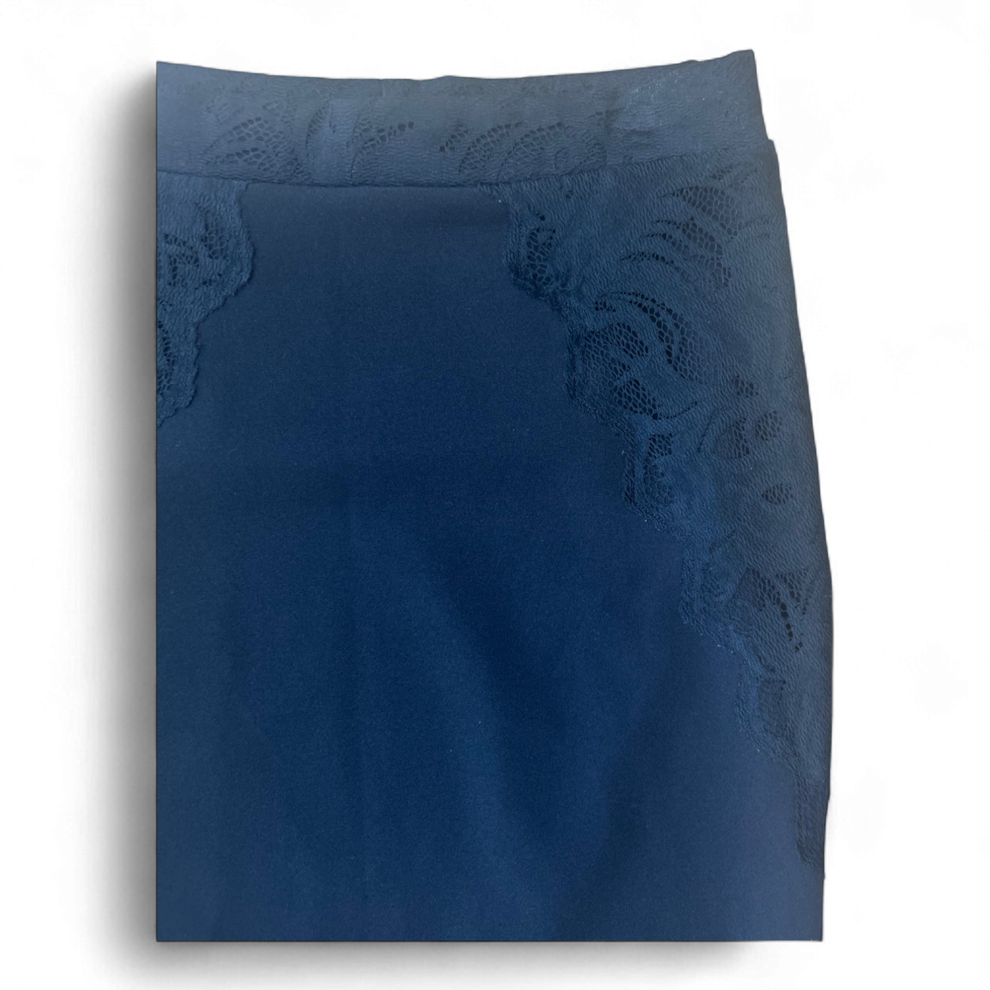 H&M Rock Gr 40 Schwarz Spitze Elegant Stretch Futter Knielang Top Zustand