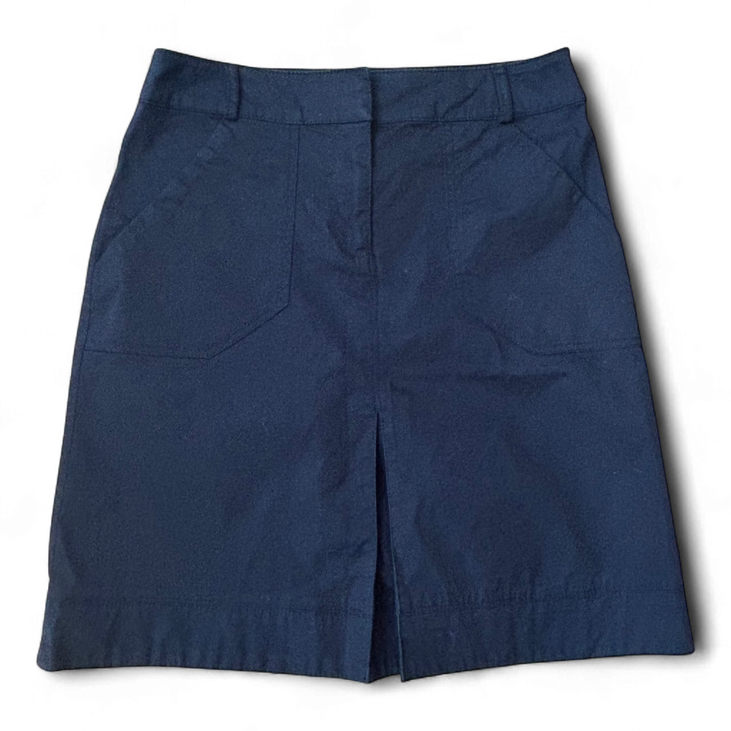 H&M Rock Gr 36 Schwarz Baumwolle Stretch Casual Midi Top Zustand