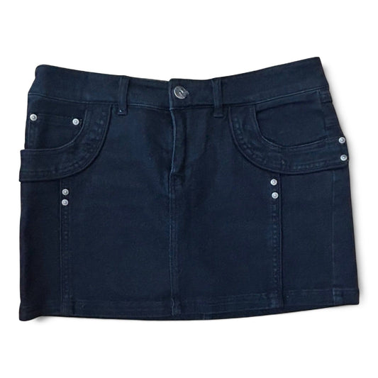 Jeansrock Colours of the World Gr 38 Schwarz Stretch Kurz Top Zustand