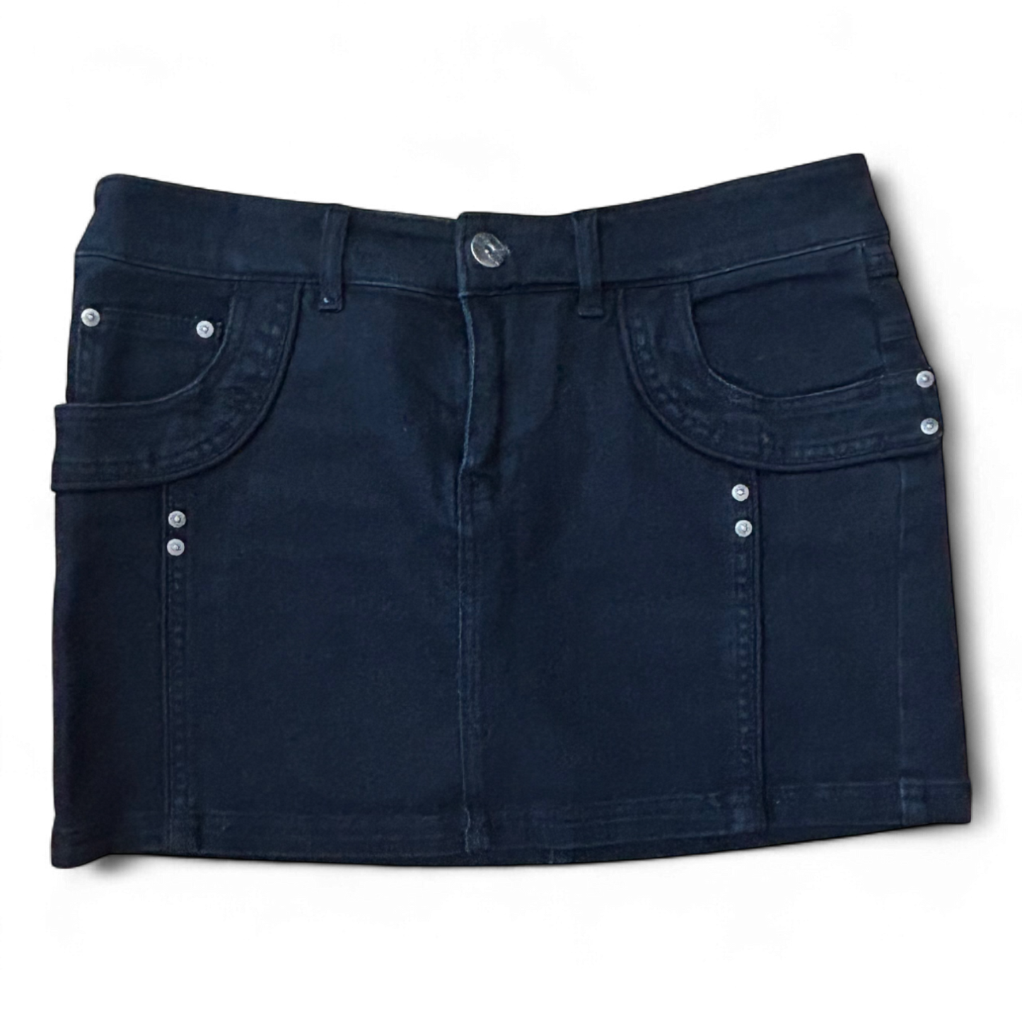 Jeansrock Colours of the World Gr 38 Schwarz Stretch Kurz Top Zustand